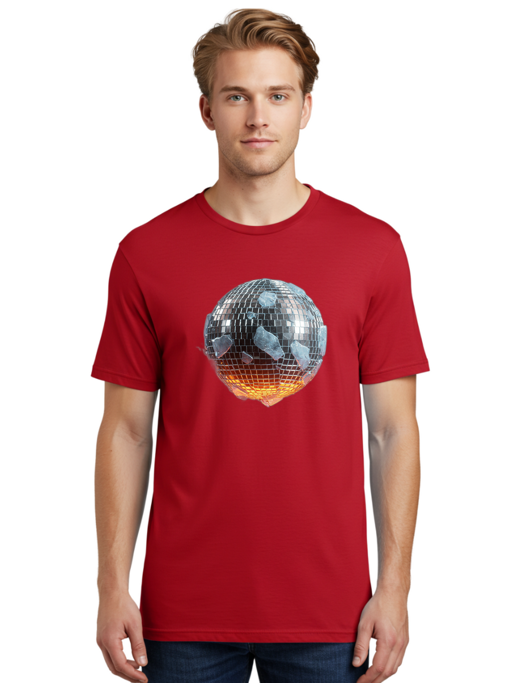 Disco-Ball-1 Men'S Graphic Tee, 100% Cotton, Comfortable Casual Summer Wear, Machine Washable, Vintage Camera, Old Camera, Antique Camera, Black Camera, Classic Photography, Photography Equipment, Nostalgic Device, Film Camera, Camera Art Bao345
