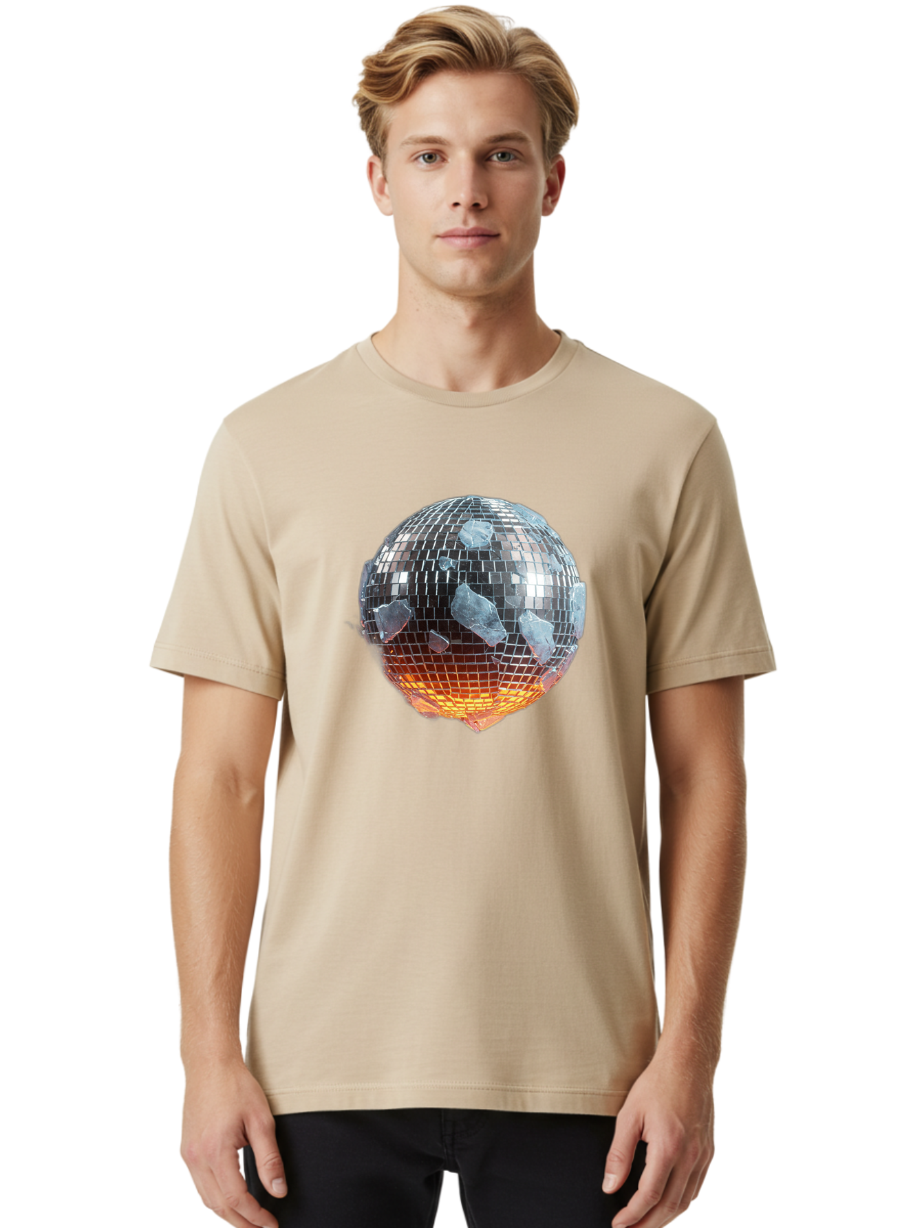 Disco-Ball-1 Men'S Graphic Tee, 100% Cotton, Comfortable Casual Summer Wear, Machine Washable, Vintage Camera, Old Camera, Antique Camera, Black Camera, Classic Photography, Photography Equipment, Nostalgic Device, Film Camera, Camera Art Bao345