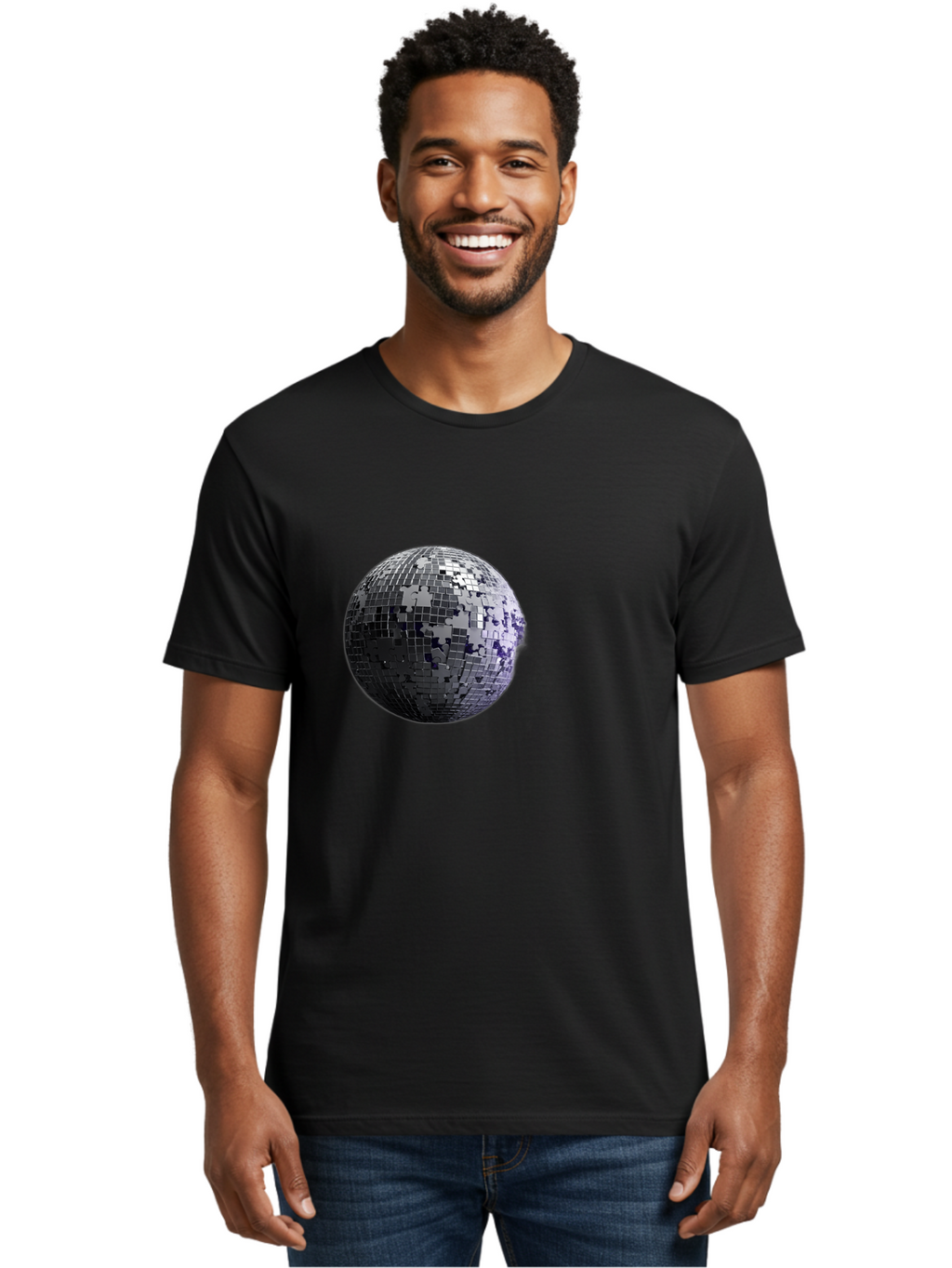 Disco-Ball-3 Men'S Graphic Tee, 100% Cotton, Comfortable Casual Summer Wear, Machine Washable, Vintage Camera, Old Camera, Antique Camera, Black Camera, Classic Photography, Photography Equipment, Nostalgic Device, Film Camera, Camera Art Bao347