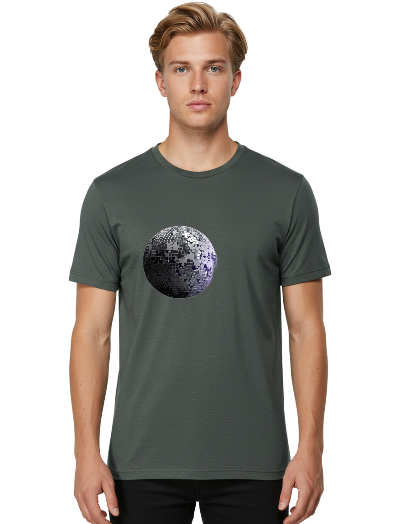 Disco-Ball-3 Men'S Graphic Tee, 100% Cotton, Comfortable Casual Summer Wear, Machine Washable, Vintage Camera, Old Camera, Antique Camera, Black Camera, Classic Photography, Photography Equipment, Nostalgic Device, Film Camera, Camera Art Bao347
