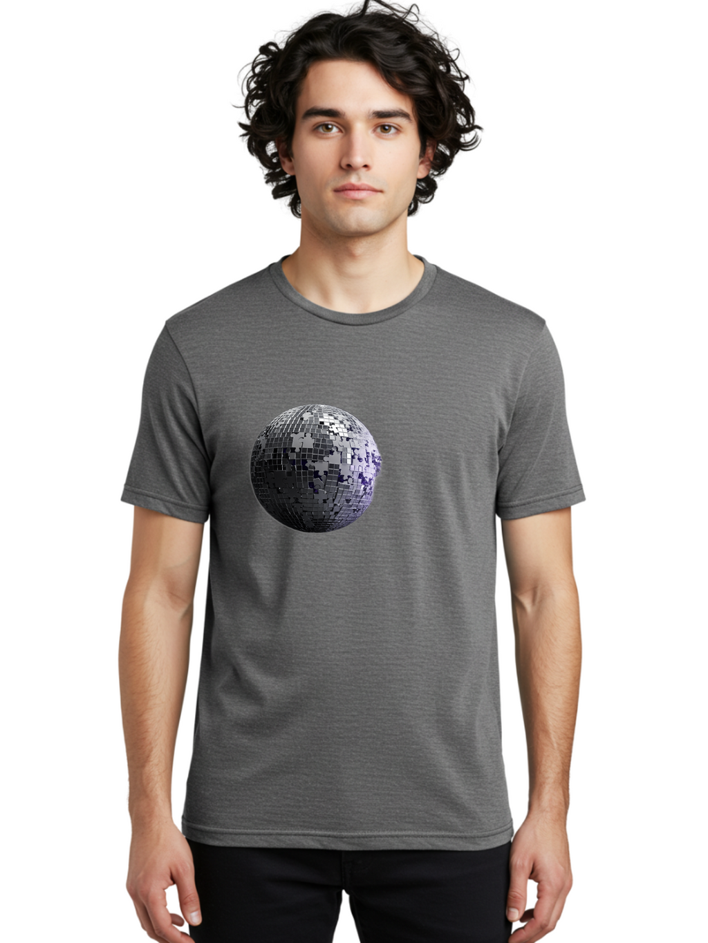 Disco-Ball-3 Men'S Graphic Tee, 100% Cotton, Comfortable Casual Summer Wear, Machine Washable, Vintage Camera, Old Camera, Antique Camera, Black Camera, Classic Photography, Photography Equipment, Nostalgic Device, Film Camera, Camera Art Bao347