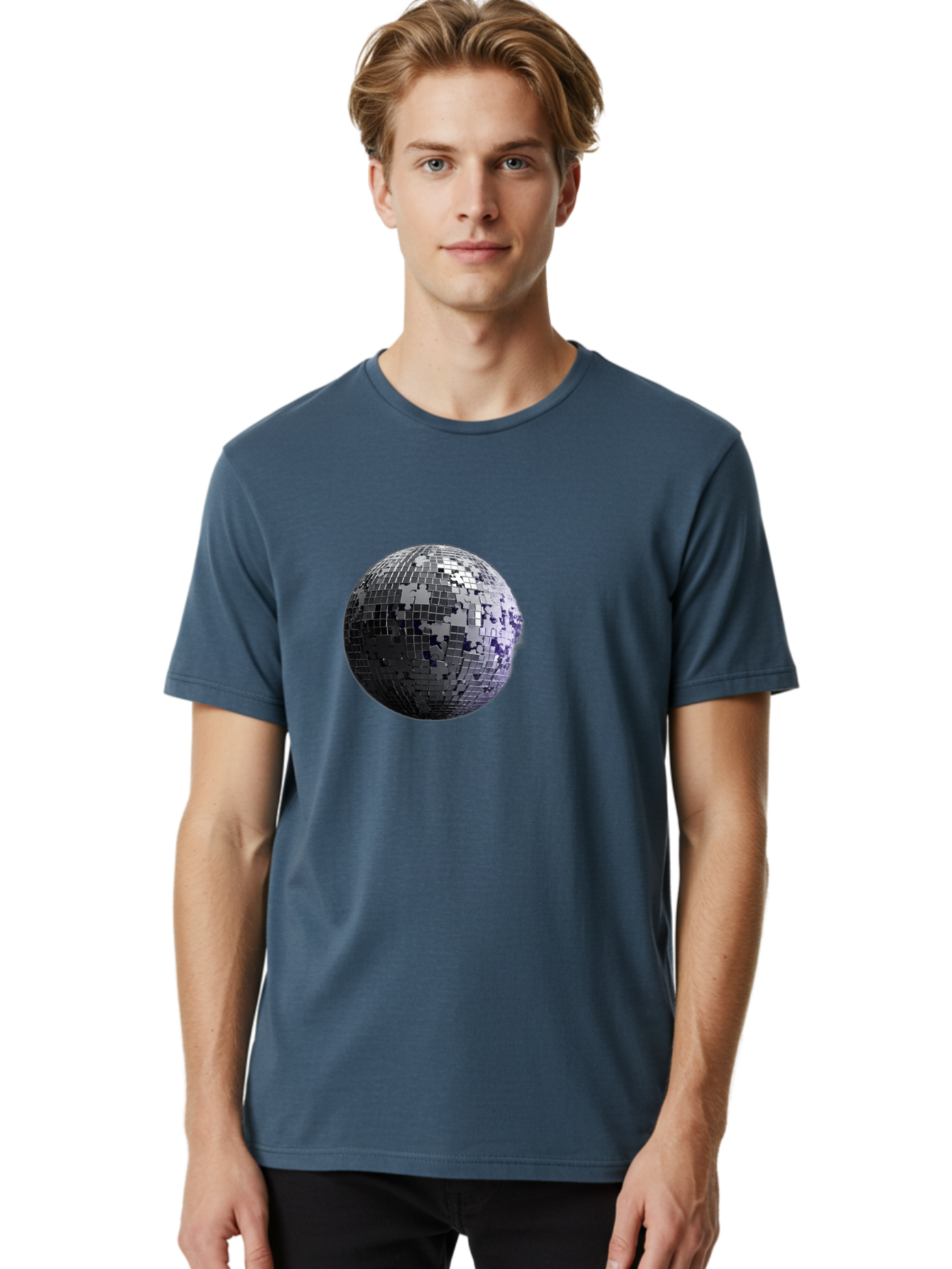 Disco-Ball-3 Men'S Graphic Tee, 100% Cotton, Comfortable Casual Summer Wear, Machine Washable, Vintage Camera, Old Camera, Antique Camera, Black Camera, Classic Photography, Photography Equipment, Nostalgic Device, Film Camera, Camera Art Bao347