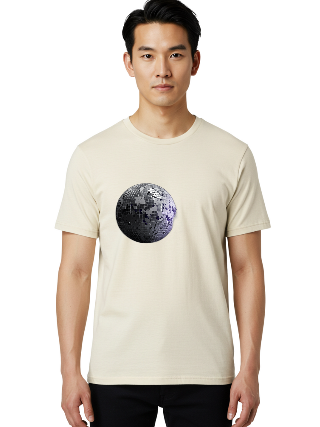Disco-Ball-3 Men'S Graphic Tee, 100% Cotton, Comfortable Casual Summer Wear, Machine Washable, Vintage Camera, Old Camera, Antique Camera, Black Camera, Classic Photography, Photography Equipment, Nostalgic Device, Film Camera, Camera Art Bao347