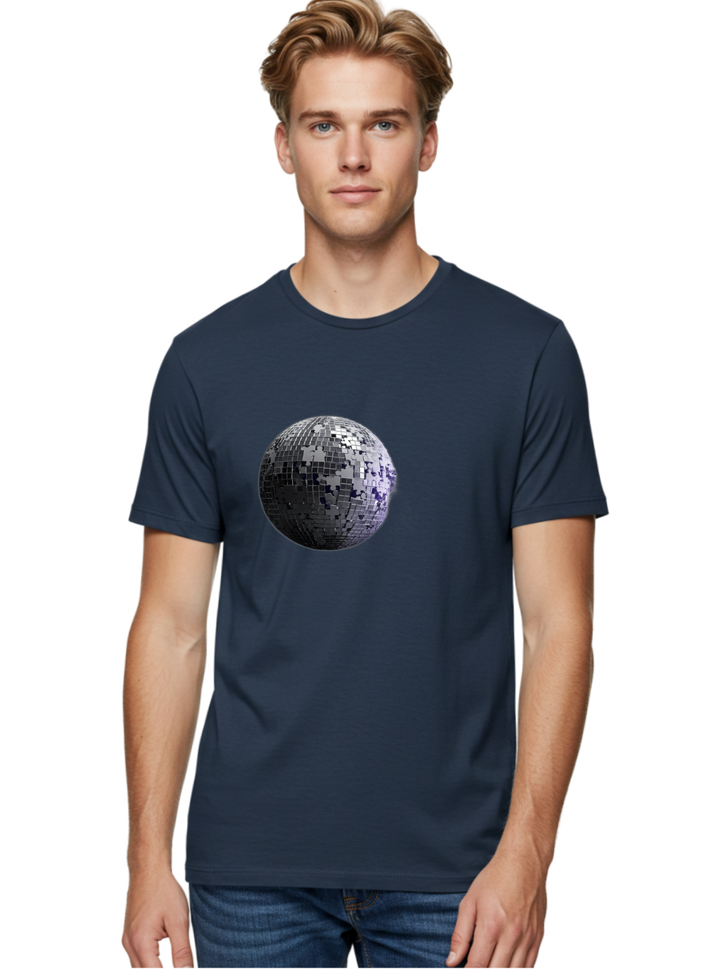 Disco-Ball-3 Men'S Graphic Tee, 100% Cotton, Comfortable Casual Summer Wear, Machine Washable, Vintage Camera, Old Camera, Antique Camera, Black Camera, Classic Photography, Photography Equipment, Nostalgic Device, Film Camera, Camera Art Bao347
