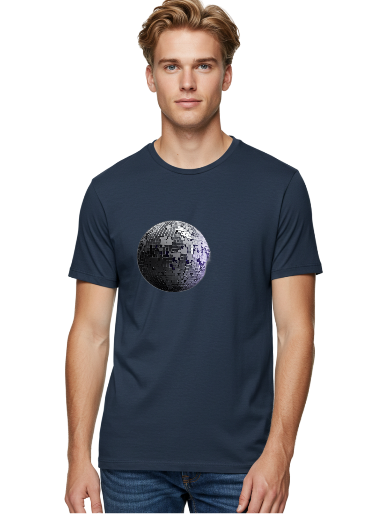 Disco-Ball-3 Men'S Graphic Tee, 100% Cotton, Comfortable Casual Summer Wear, Machine Washable, Vintage Camera, Old Camera, Antique Camera, Black Camera, Classic Photography, Photography Equipment, Nostalgic Device, Film Camera, Camera Art Bao347