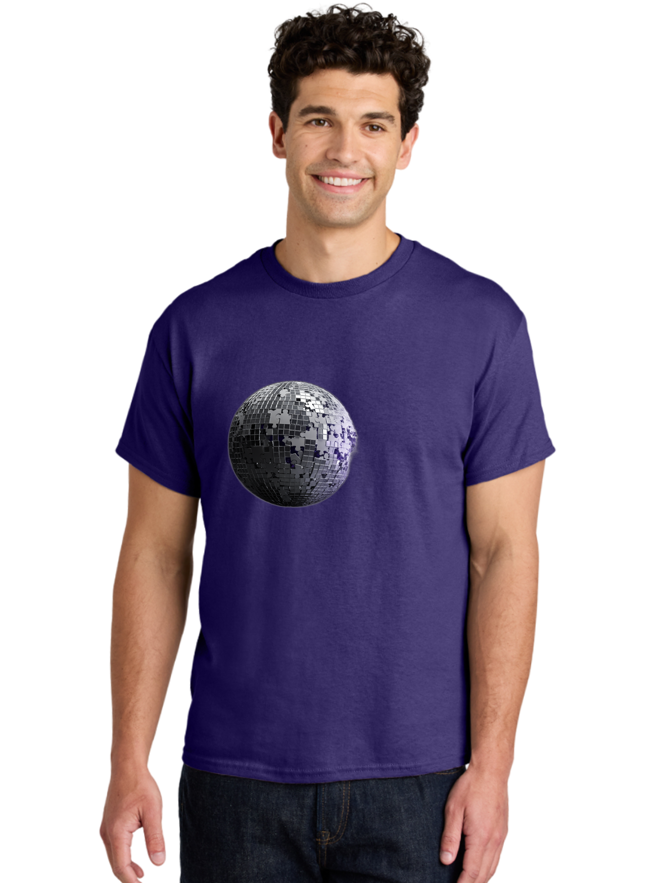 Disco-Ball-3 Men'S Graphic Tee, 100% Cotton, Comfortable Casual Summer Wear, Machine Washable, Vintage Camera, Old Camera, Antique Camera, Black Camera, Classic Photography, Photography Equipment, Nostalgic Device, Film Camera, Camera Art Bao347