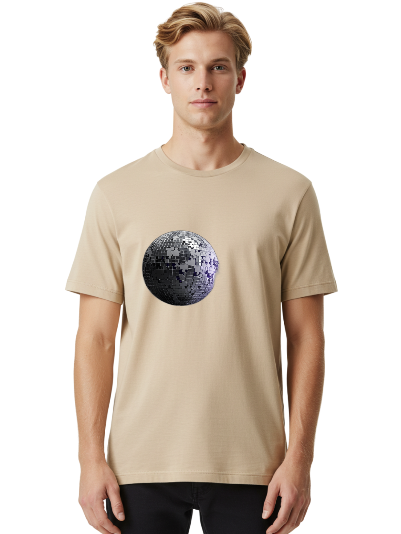 Disco-Ball-3 Men'S Graphic Tee, 100% Cotton, Comfortable Casual Summer Wear, Machine Washable, Vintage Camera, Old Camera, Antique Camera, Black Camera, Classic Photography, Photography Equipment, Nostalgic Device, Film Camera, Camera Art Bao347