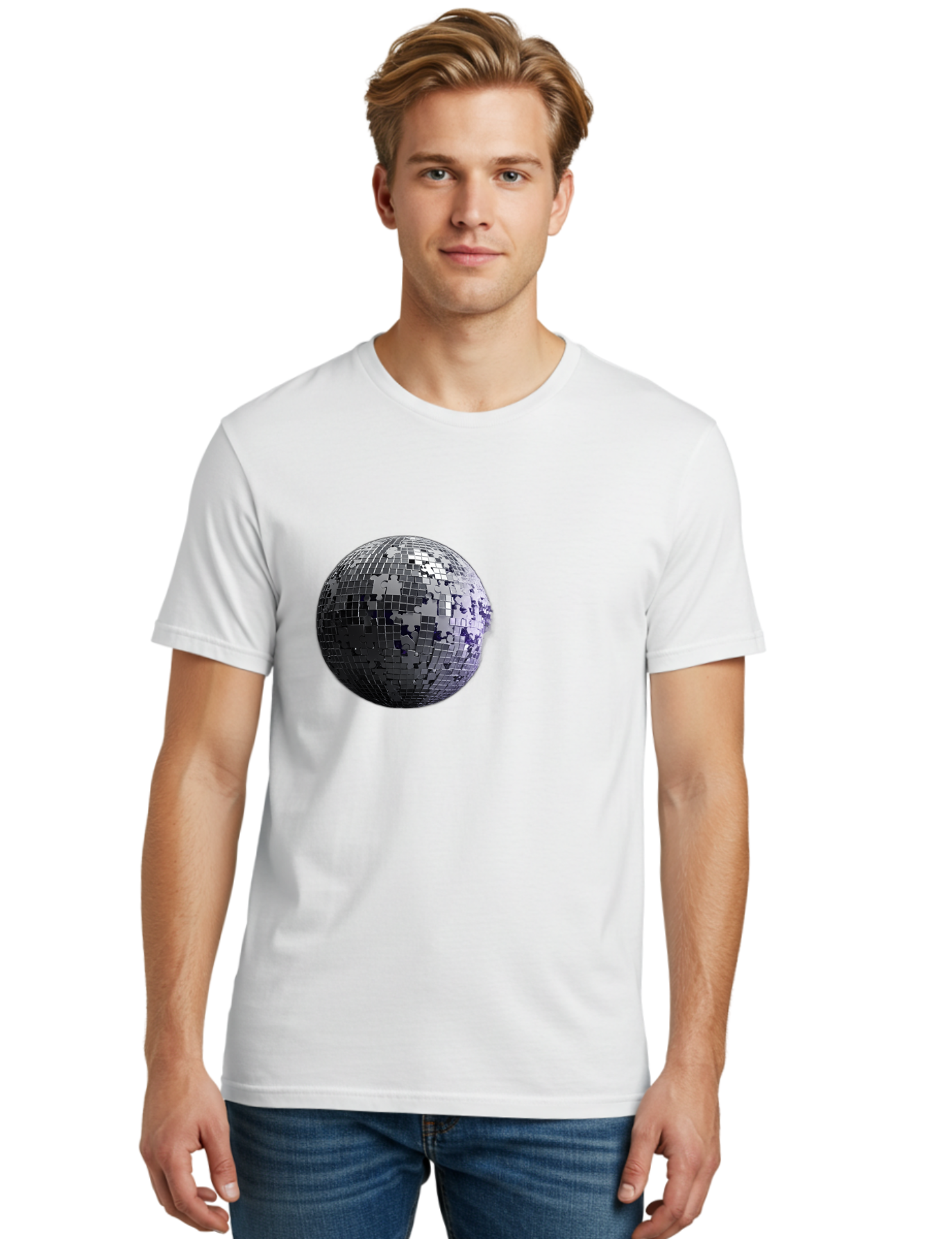 Disco-Ball-3 Men'S Graphic Tee, 100% Cotton, Comfortable Casual Summer Wear, Machine Washable, Vintage Camera, Old Camera, Antique Camera, Black Camera, Classic Photography, Photography Equipment, Nostalgic Device, Film Camera, Camera Art Bao347