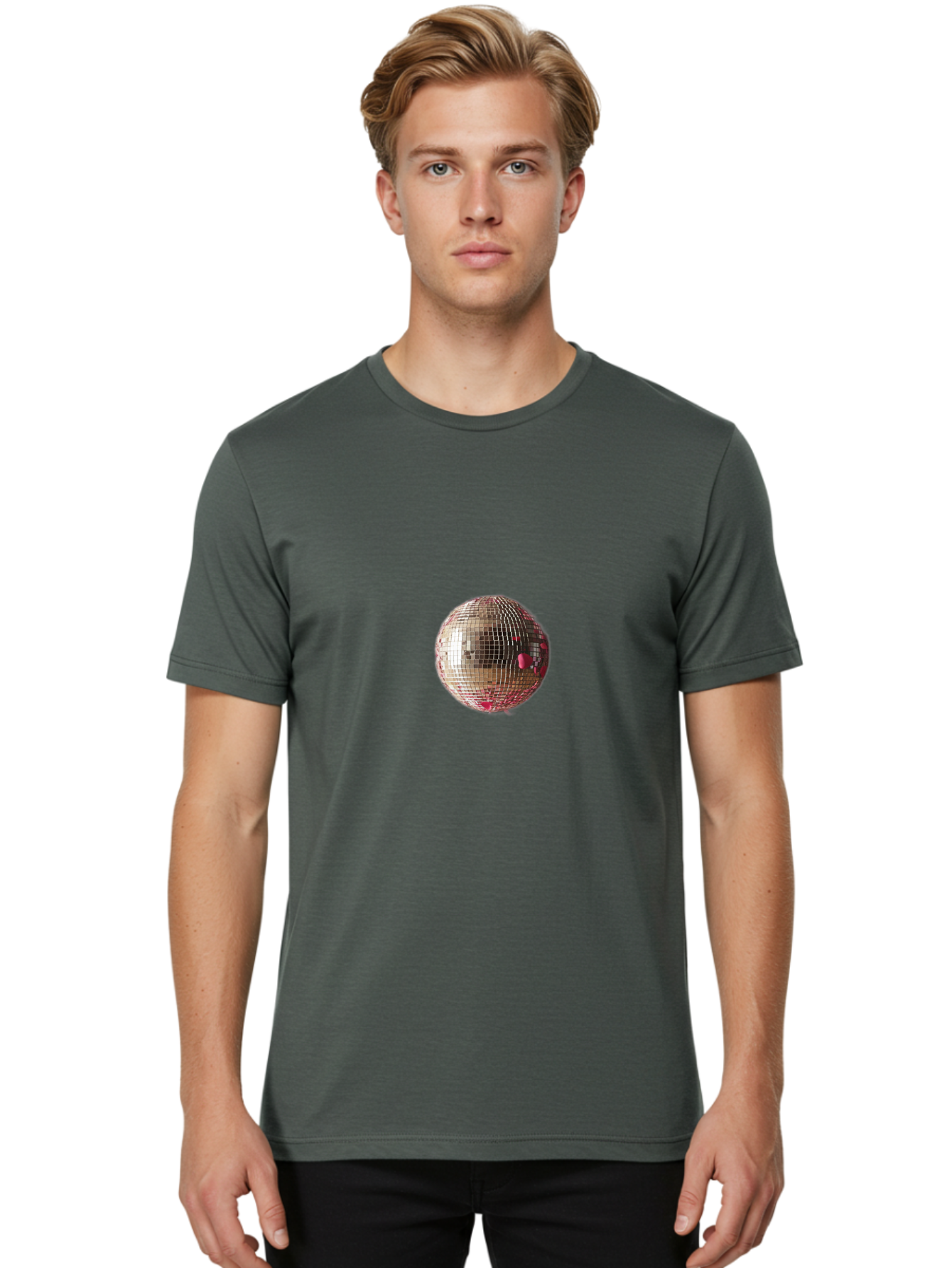 Disco-Ball Men'S Graphic Tee, 100% Cotton, Comfortable Casual Summer Wear, Machine Washable, Vintage Camera, Old Camera, Antique Camera, Black Camera, Classic Photography, Photography Equipment, Nostalgic Device, Film Camera, Camera Art Bao348