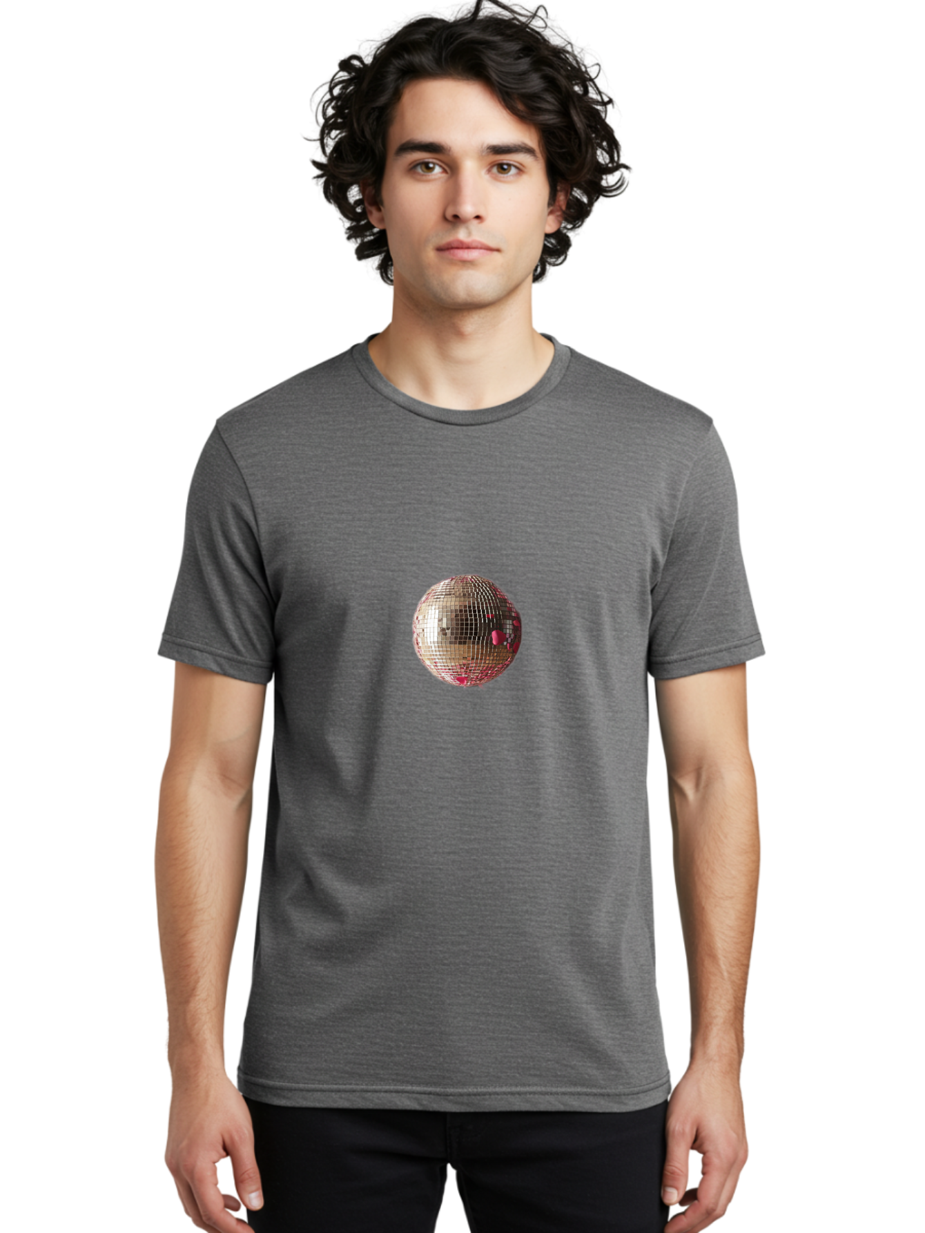 Disco-Ball Men'S Graphic Tee, 100% Cotton, Comfortable Casual Summer Wear, Machine Washable, Vintage Camera, Old Camera, Antique Camera, Black Camera, Classic Photography, Photography Equipment, Nostalgic Device, Film Camera, Camera Art Bao348