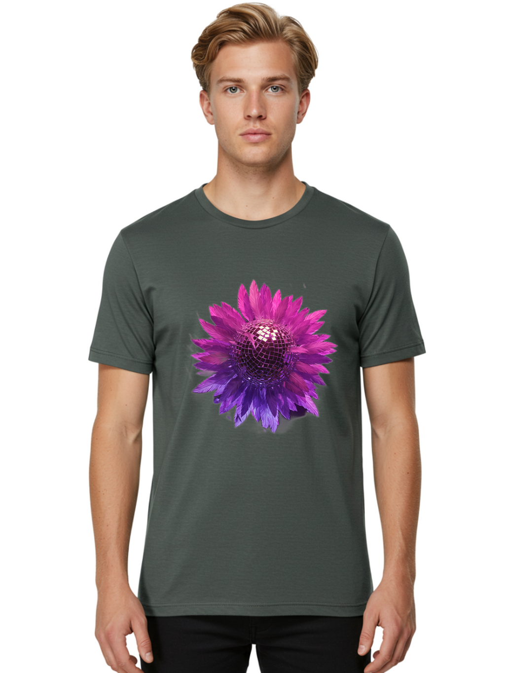 Disco-Flower Men'S Graphic Tee, 100% Cotton, Comfortable Casual Summer Wear, Machine Washable, Vintage Camera, Old Camera, Antique Camera, Black Camera, Classic Photography, Photography Equipment, Nostalgic Device, Film Camera, Camera Art Bao349