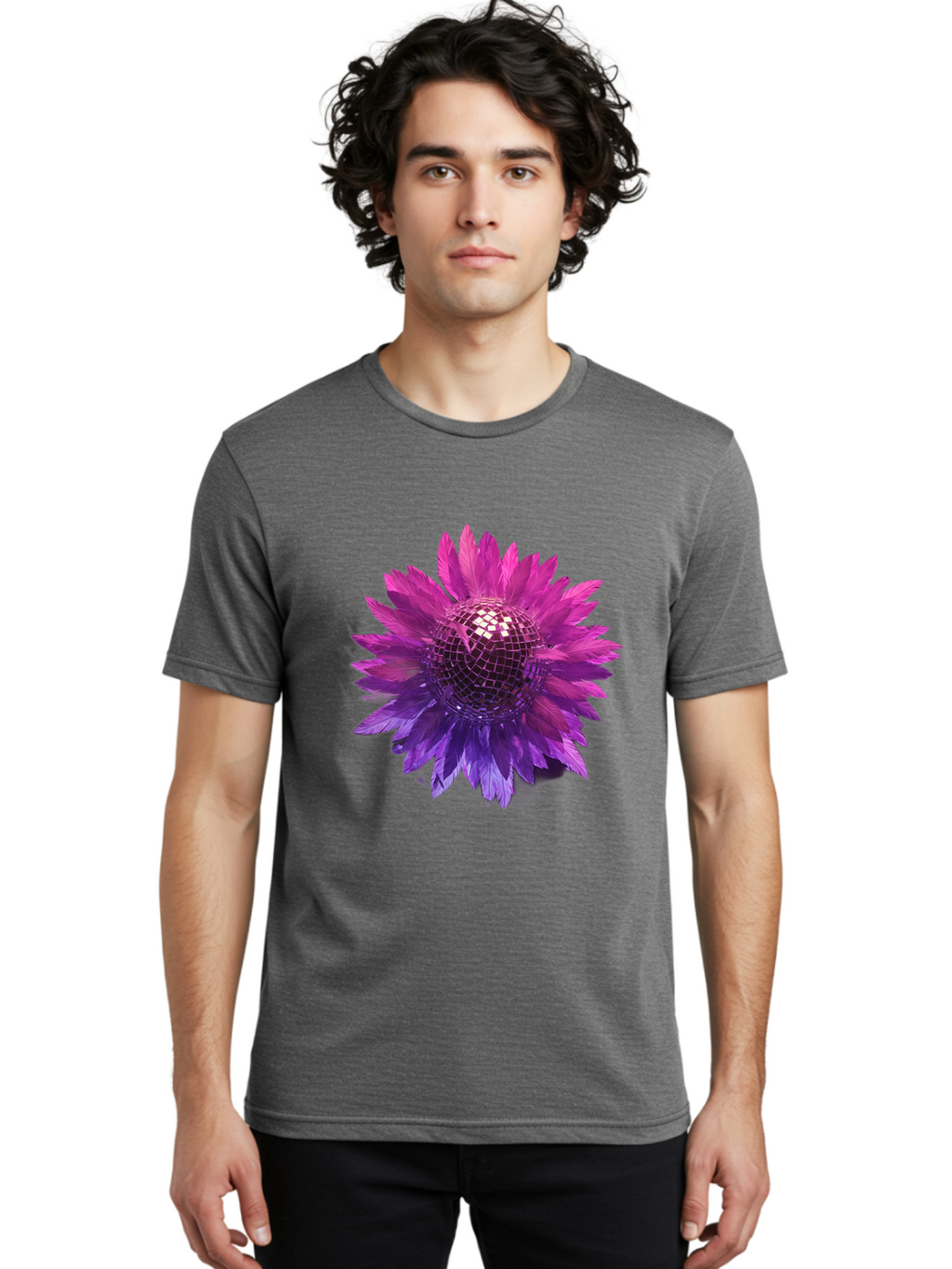 Disco-Flower Men'S Graphic Tee, 100% Cotton, Comfortable Casual Summer Wear, Machine Washable, Vintage Camera, Old Camera, Antique Camera, Black Camera, Classic Photography, Photography Equipment, Nostalgic Device, Film Camera, Camera Art Bao349