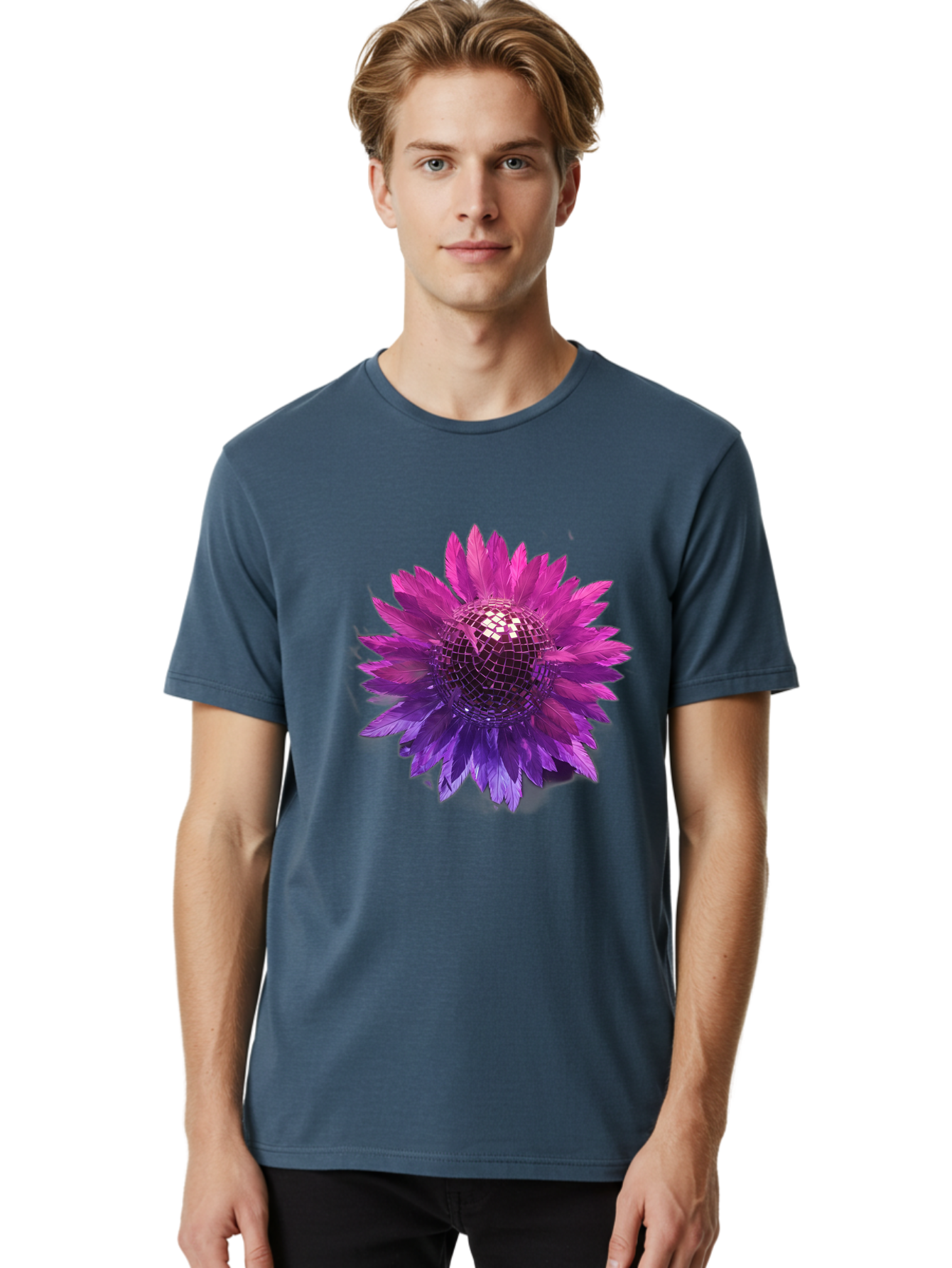 Disco-Flower Men'S Graphic Tee, 100% Cotton, Comfortable Casual Summer Wear, Machine Washable, Vintage Camera, Old Camera, Antique Camera, Black Camera, Classic Photography, Photography Equipment, Nostalgic Device, Film Camera, Camera Art Bao349