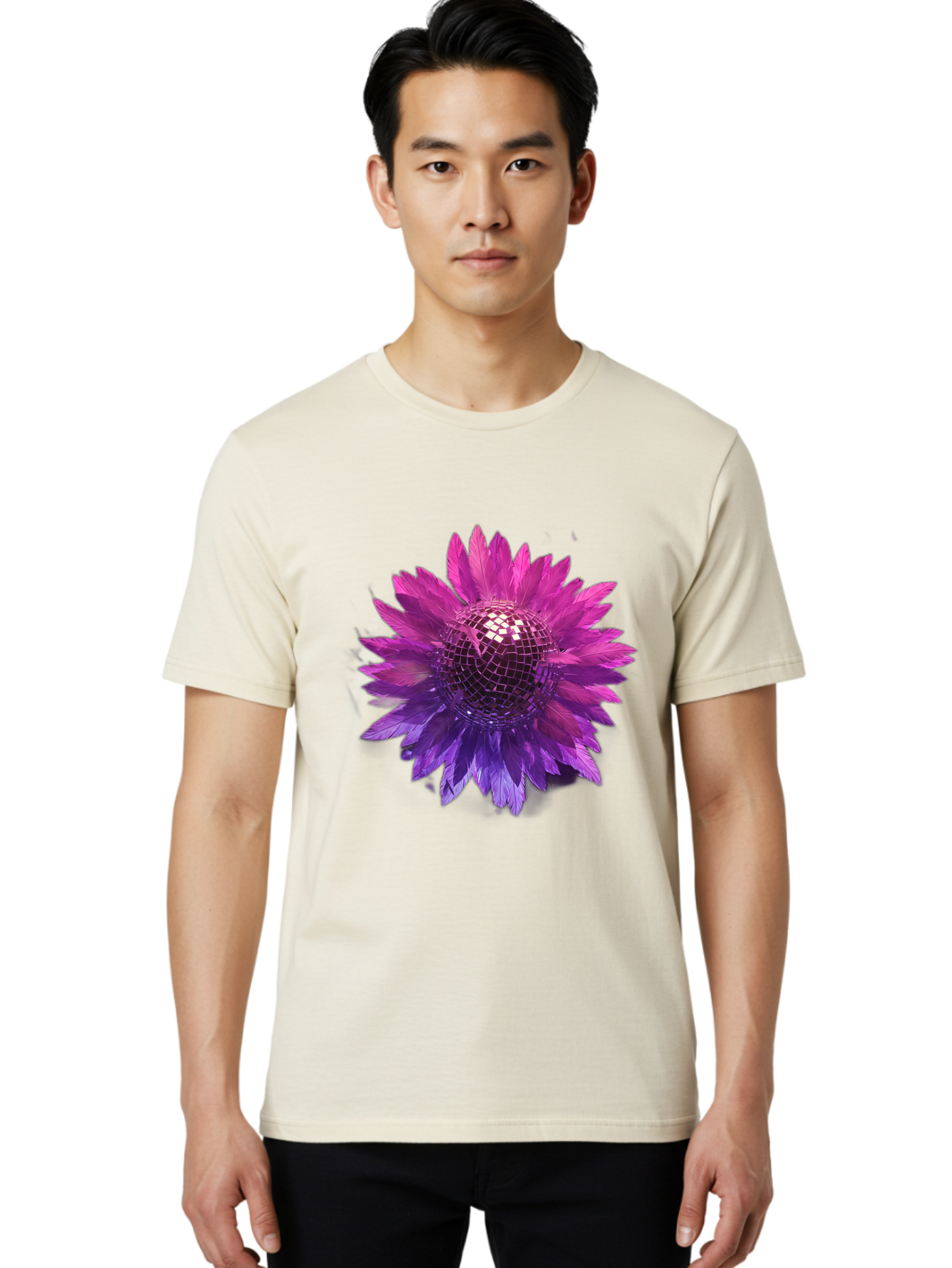 Disco-Flower Men'S Graphic Tee, 100% Cotton, Comfortable Casual Summer Wear, Machine Washable, Vintage Camera, Old Camera, Antique Camera, Black Camera, Classic Photography, Photography Equipment, Nostalgic Device, Film Camera, Camera Art Bao349