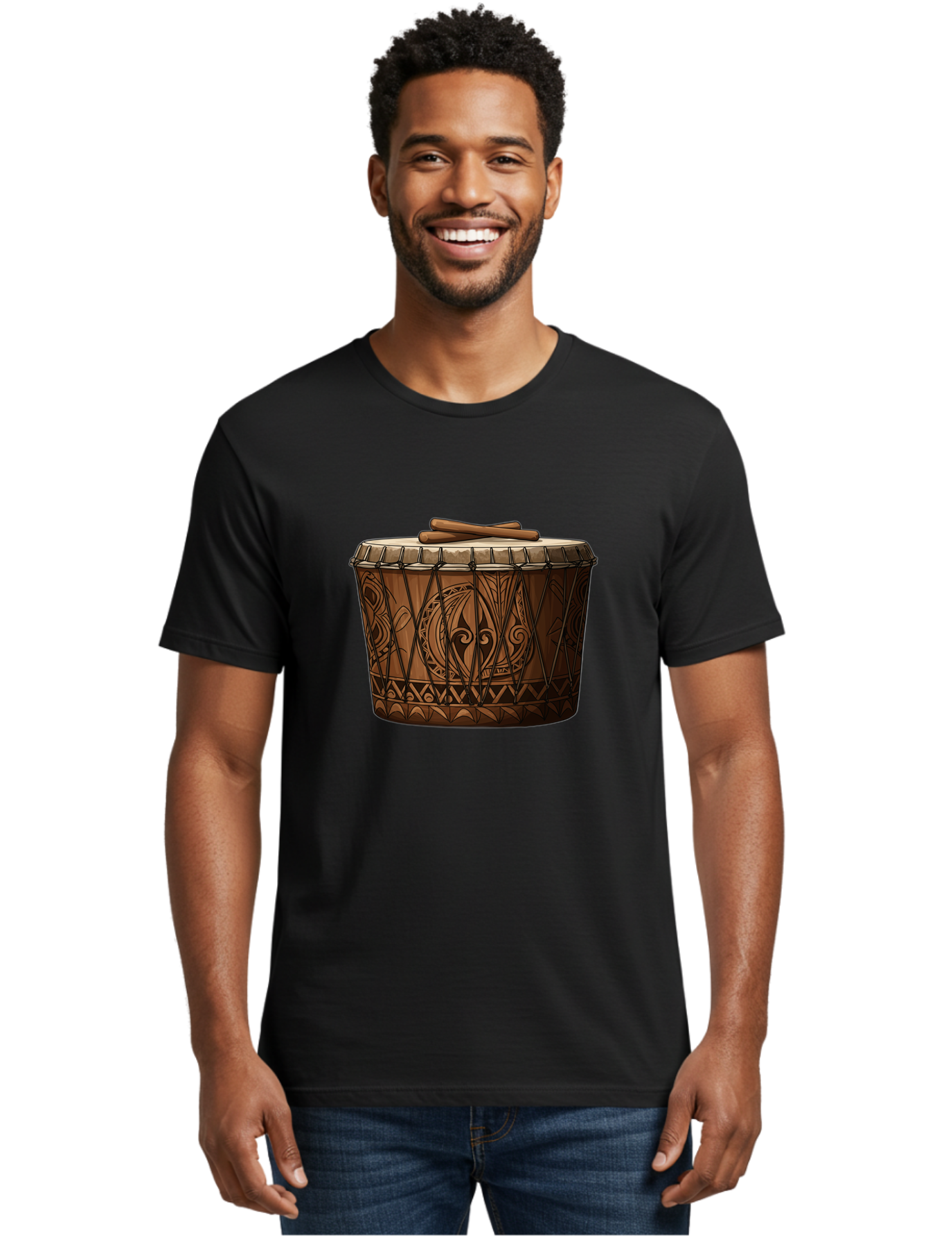 Djembe-Drum Men'S Graphic Tee, 100% Cotton, Comfortable Casual Summer Wear, Machine Washable, Vintage Camera, Old Camera, Antique Camera, Black Camera, Classic Photography, Photography Equipment, Nostalgic Device, Film Camera, Camera Art Bao351