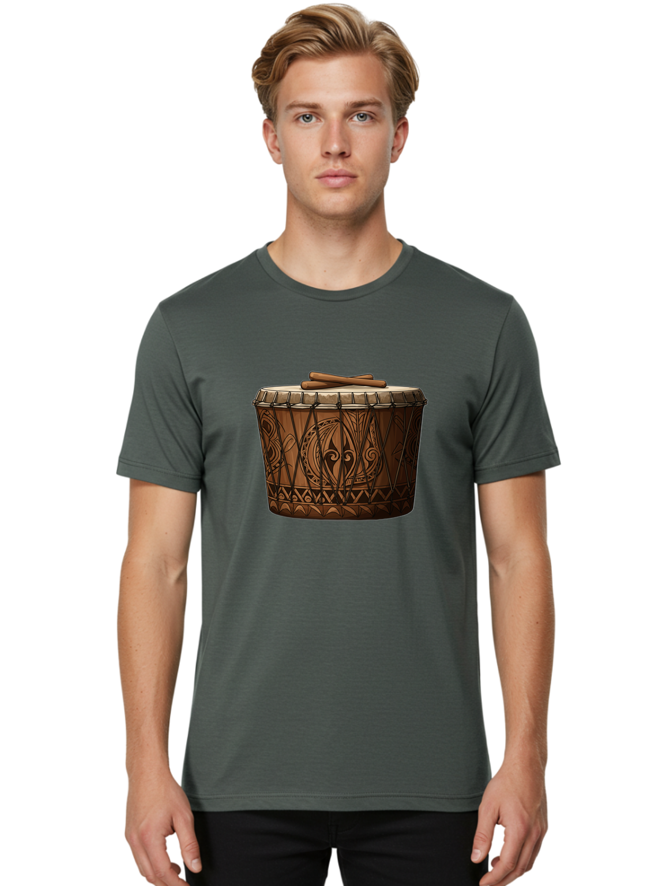 Djembe-Drum Men'S Graphic Tee, 100% Cotton, Comfortable Casual Summer Wear, Machine Washable, Vintage Camera, Old Camera, Antique Camera, Black Camera, Classic Photography, Photography Equipment, Nostalgic Device, Film Camera, Camera Art Bao351