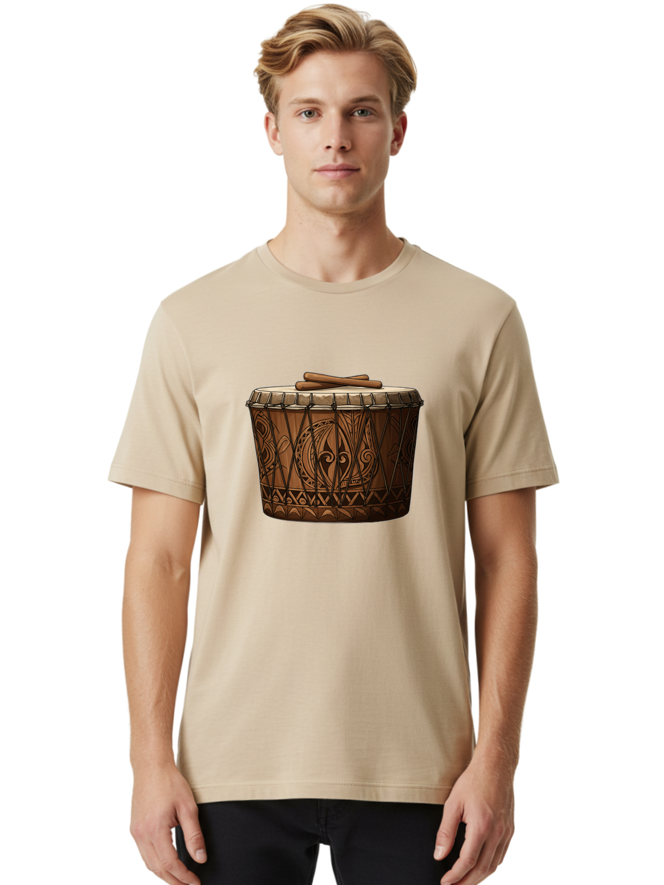 Djembe-Drum Men'S Graphic Tee, 100% Cotton, Comfortable Casual Summer Wear, Machine Washable, Vintage Camera, Old Camera, Antique Camera, Black Camera, Classic Photography, Photography Equipment, Nostalgic Device, Film Camera, Camera Art Bao351