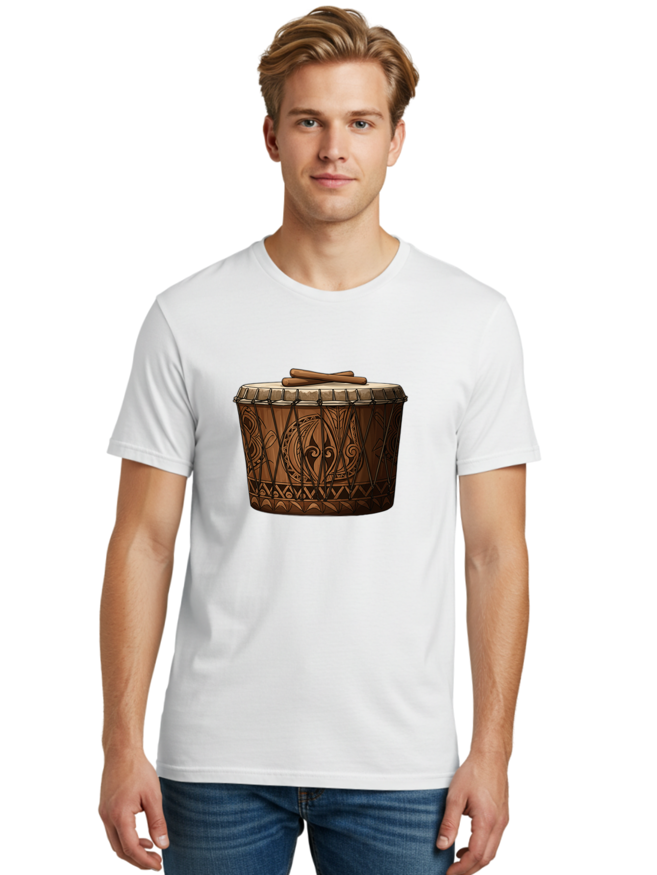 Djembe-Drum Men'S Graphic Tee, 100% Cotton, Comfortable Casual Summer Wear, Machine Washable, Vintage Camera, Old Camera, Antique Camera, Black Camera, Classic Photography, Photography Equipment, Nostalgic Device, Film Camera, Camera Art Bao351