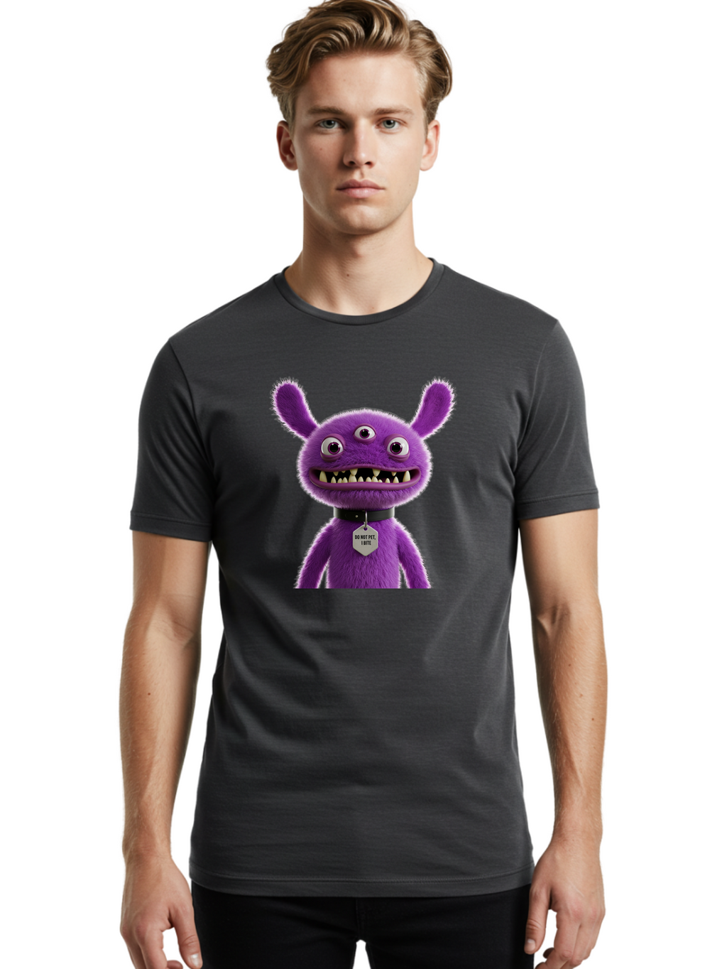 Do-Not-Pet-I-Bite-Monster Men'S Graphic Tee, 100% Cotton, Comfortable Casual Summer Wear, Machine Washable, Vintage Camera, Old Camera, Antique Camera, Black Camera, Classic Photography, Photography Equipment, Nostalgic Device, Film Camera, Bao357