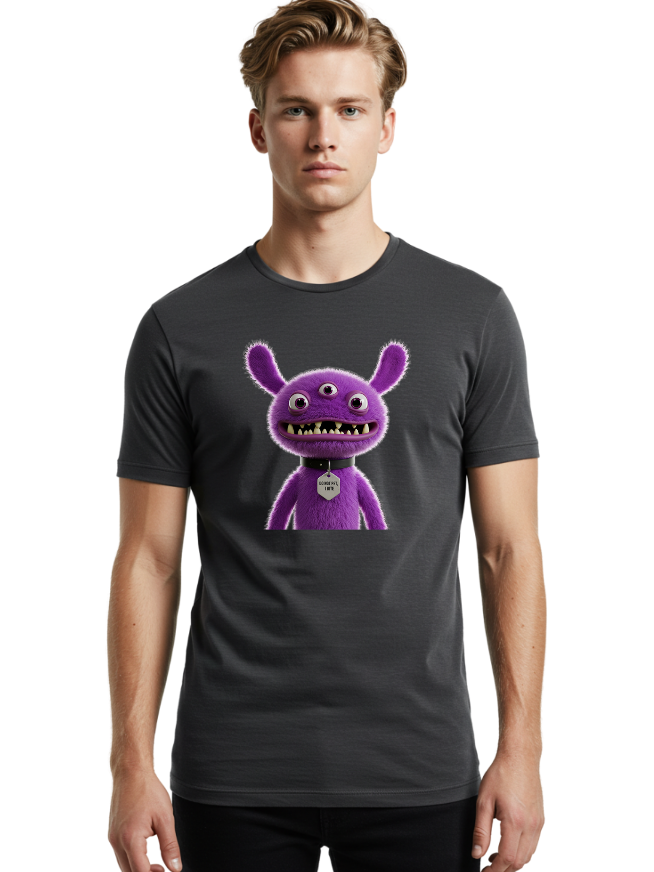 Do-Not-Pet-I-Bite-Monster Men'S Graphic Tee, 100% Cotton, Comfortable Casual Summer Wear, Machine Washable, Vintage Camera, Old Camera, Antique Camera, Black Camera, Classic Photography, Photography Equipment, Nostalgic Device, Film Camera, Bao357