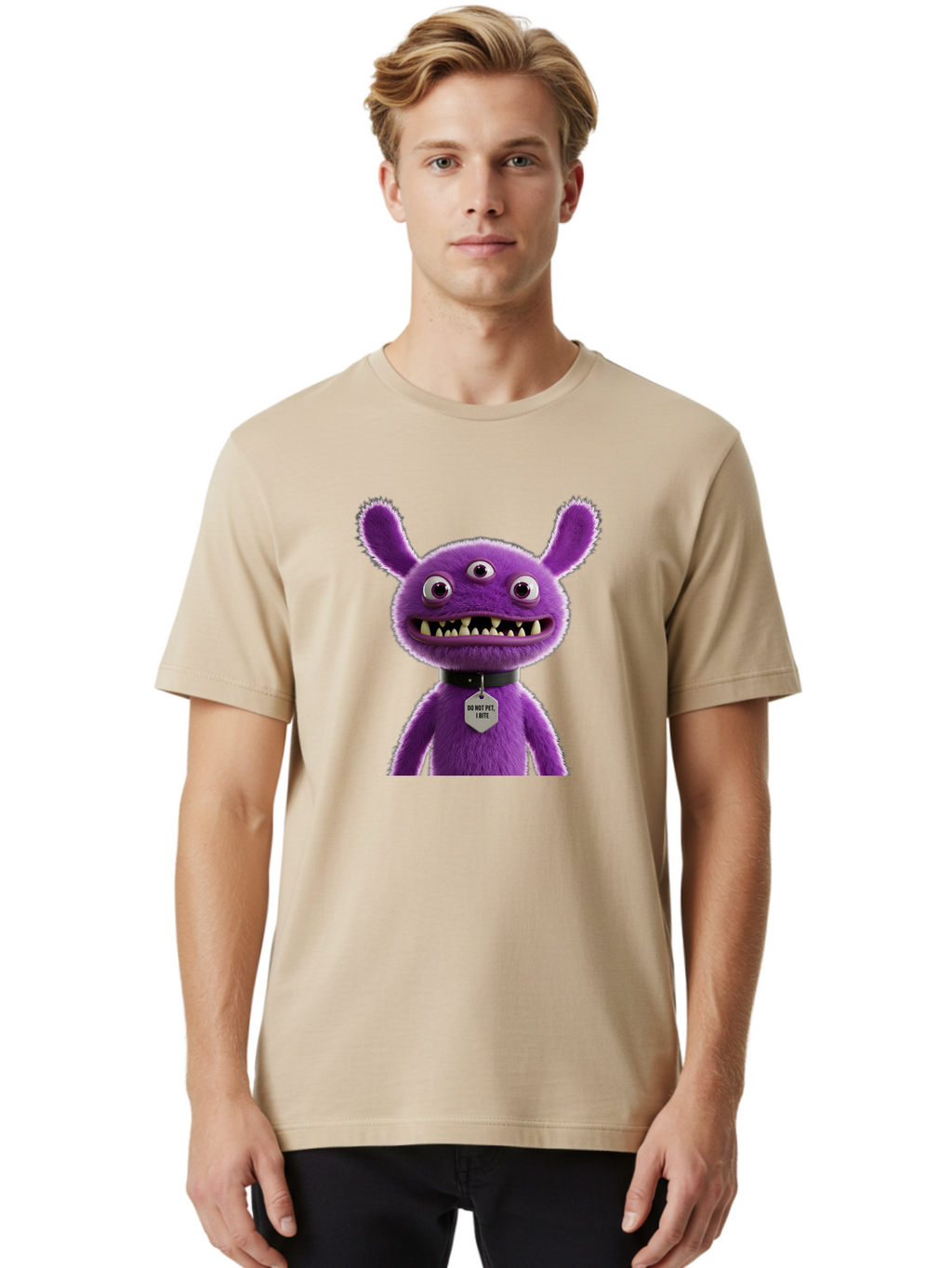 Do-Not-Pet-I-Bite-Monster Men'S Graphic Tee, 100% Cotton, Comfortable Casual Summer Wear, Machine Washable, Vintage Camera, Old Camera, Antique Camera, Black Camera, Classic Photography, Photography Equipment, Nostalgic Device, Film Camera, Bao357