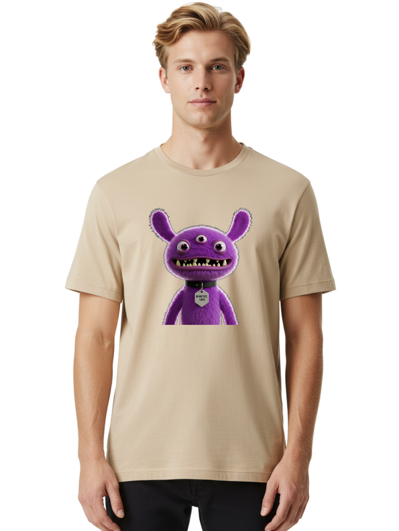 Do-Not-Pet-I-Bite-Monster Men'S Graphic Tee, 100% Cotton, Comfortable Casual Summer Wear, Machine Washable, Vintage Camera, Old Camera, Antique Camera, Black Camera, Classic Photography, Photography Equipment, Nostalgic Device, Film Camera, Bao357