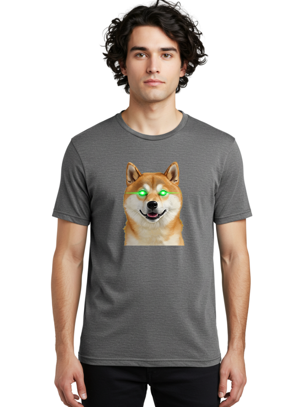 Doge-With-Green-Eyes Men'S Graphic Tee, 100% Cotton, Comfortable Casual Summer Wear, Machine Washable, Vintage Camera, Old Camera, Antique Camera, Black Camera, Classic Photography, Photography Equipment, Nostalgic Device, Film Camera, Bao363
