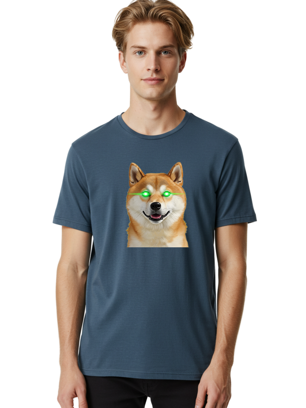 Doge-With-Green-Eyes Men'S Graphic Tee, 100% Cotton, Comfortable Casual Summer Wear, Machine Washable, Vintage Camera, Old Camera, Antique Camera, Black Camera, Classic Photography, Photography Equipment, Nostalgic Device, Film Camera, Bao363