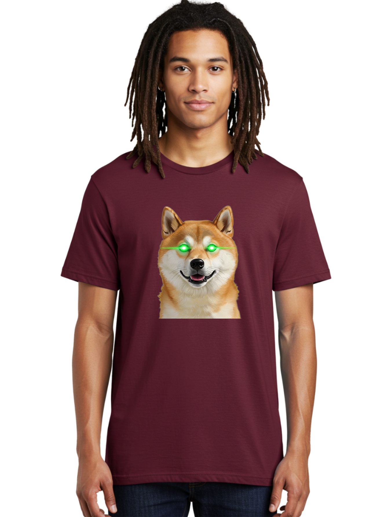 Doge-With-Green-Eyes Men'S Graphic Tee, 100% Cotton, Comfortable Casual Summer Wear, Machine Washable, Vintage Camera, Old Camera, Antique Camera, Black Camera, Classic Photography, Photography Equipment, Nostalgic Device, Film Camera, Bao363