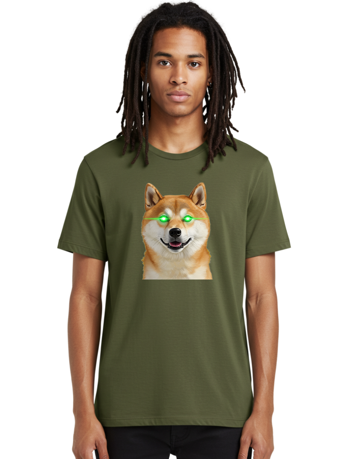 Doge-With-Green-Eyes Men'S Graphic Tee, 100% Cotton, Comfortable Casual Summer Wear, Machine Washable, Vintage Camera, Old Camera, Antique Camera, Black Camera, Classic Photography, Photography Equipment, Nostalgic Device, Film Camera, Bao363