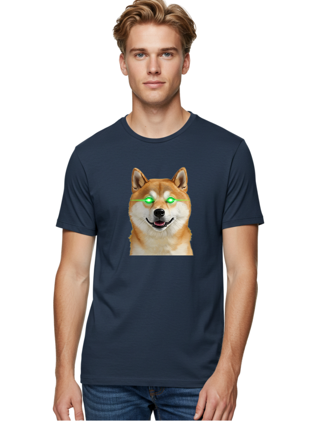 Doge-With-Green-Eyes Men'S Graphic Tee, 100% Cotton, Comfortable Casual Summer Wear, Machine Washable, Vintage Camera, Old Camera, Antique Camera, Black Camera, Classic Photography, Photography Equipment, Nostalgic Device, Film Camera, Bao363