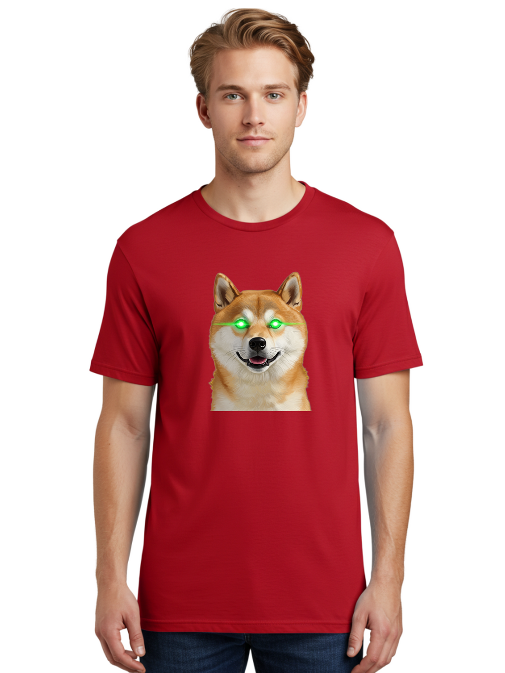 Doge-With-Green-Eyes Men'S Graphic Tee, 100% Cotton, Comfortable Casual Summer Wear, Machine Washable, Vintage Camera, Old Camera, Antique Camera, Black Camera, Classic Photography, Photography Equipment, Nostalgic Device, Film Camera, Bao363