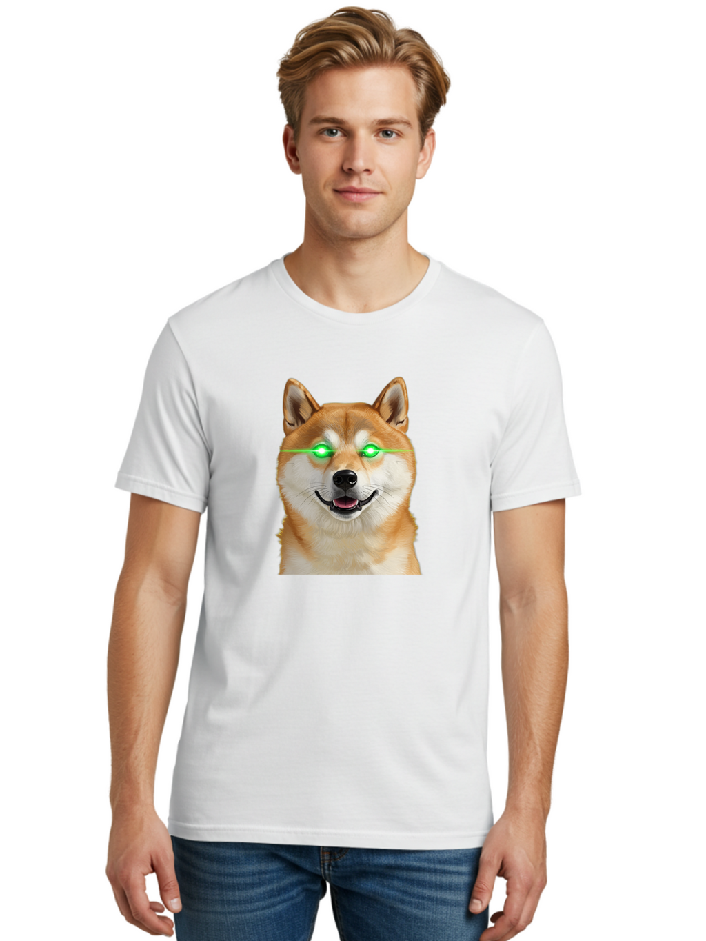 Doge-With-Green-Eyes Men'S Graphic Tee, 100% Cotton, Comfortable Casual Summer Wear, Machine Washable, Vintage Camera, Old Camera, Antique Camera, Black Camera, Classic Photography, Photography Equipment, Nostalgic Device, Film Camera, Bao363
