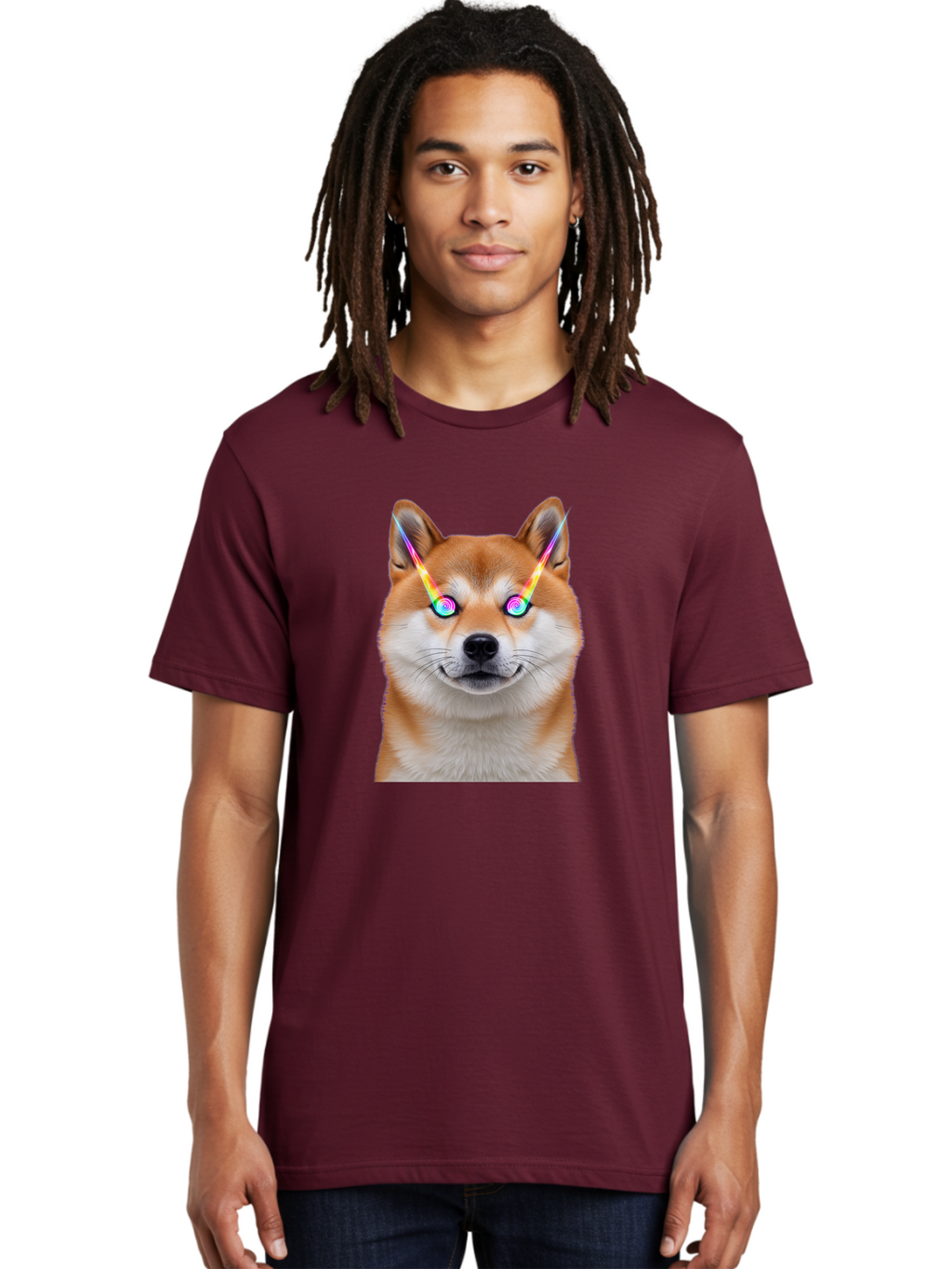 Doge-With-Laser-Eyes Men'S Graphic Tee, 100% Cotton, Comfortable Casual Summer Wear, Machine Washable, Vintage Camera, Old Camera, Antique Camera, Black Camera, Classic Photography, Photography Equipment, Nostalgic Device, Film Camera, Bao364