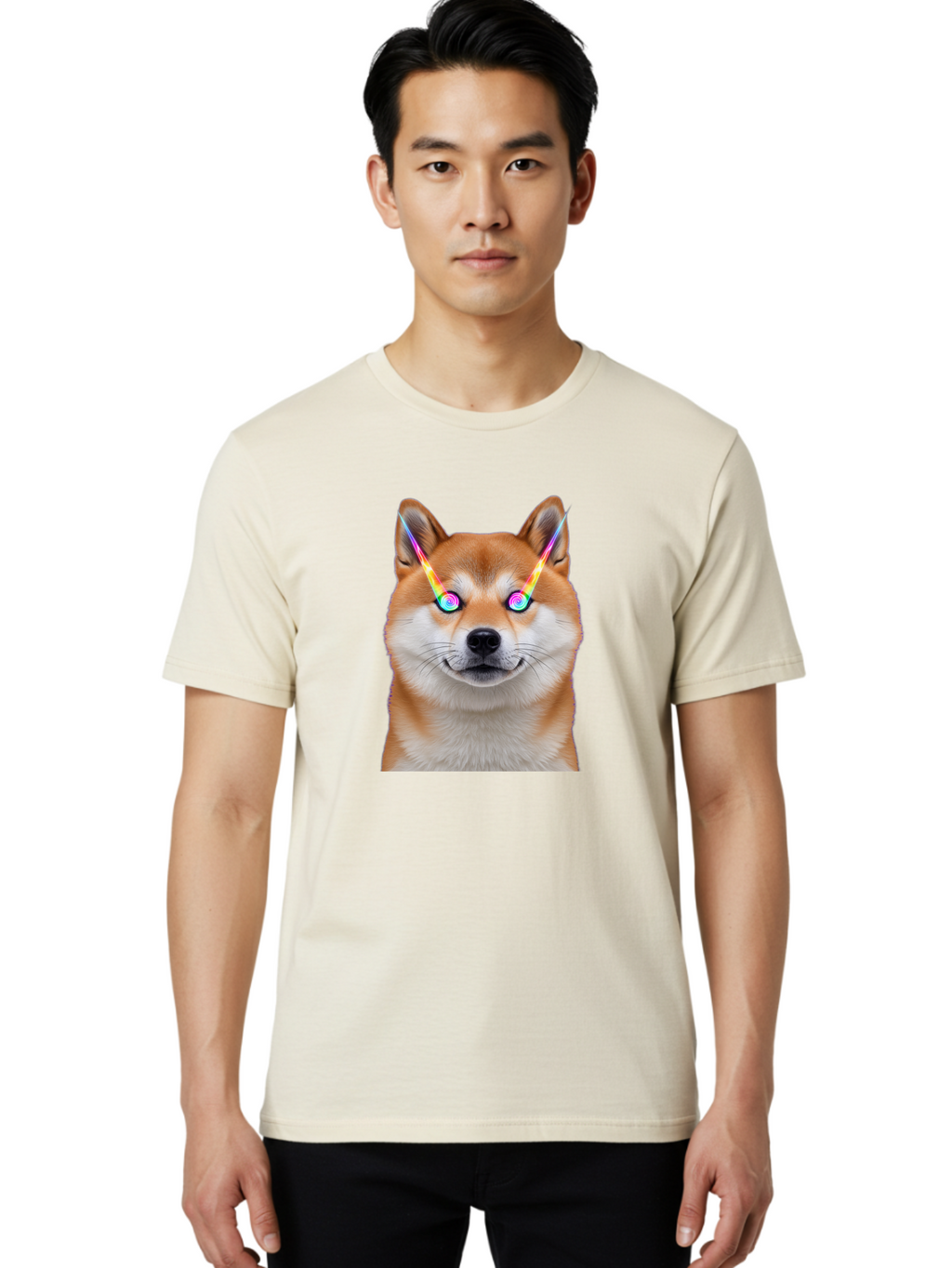 Doge-With-Laser-Eyes Men'S Graphic Tee, 100% Cotton, Comfortable Casual Summer Wear, Machine Washable, Vintage Camera, Old Camera, Antique Camera, Black Camera, Classic Photography, Photography Equipment, Nostalgic Device, Film Camera, Bao364