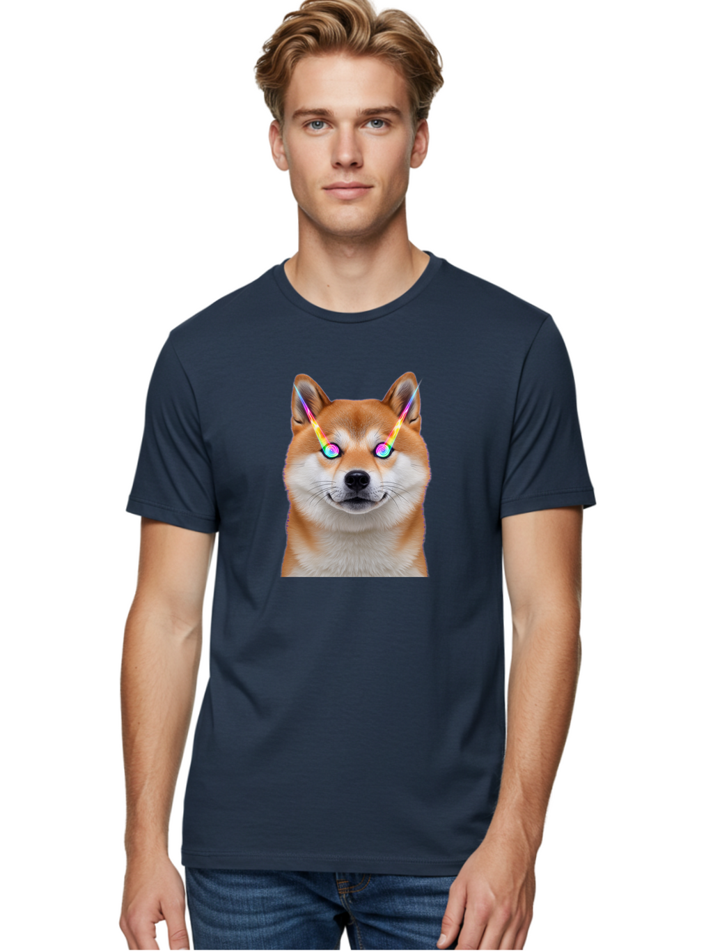 Doge-With-Laser-Eyes Men'S Graphic Tee, 100% Cotton, Comfortable Casual Summer Wear, Machine Washable, Vintage Camera, Old Camera, Antique Camera, Black Camera, Classic Photography, Photography Equipment, Nostalgic Device, Film Camera, Bao364