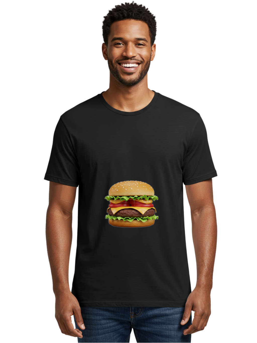 Double-Cheeseburger-2 Men'S Graphic Tee, 100% Cotton, Comfortable Casual Summer Wear, Machine Washable, Vintage Camera, Old Camera, Antique Camera, Black Camera, Classic Photography, Photography Equipment, Nostalgic Device, Film Camera, Bao370