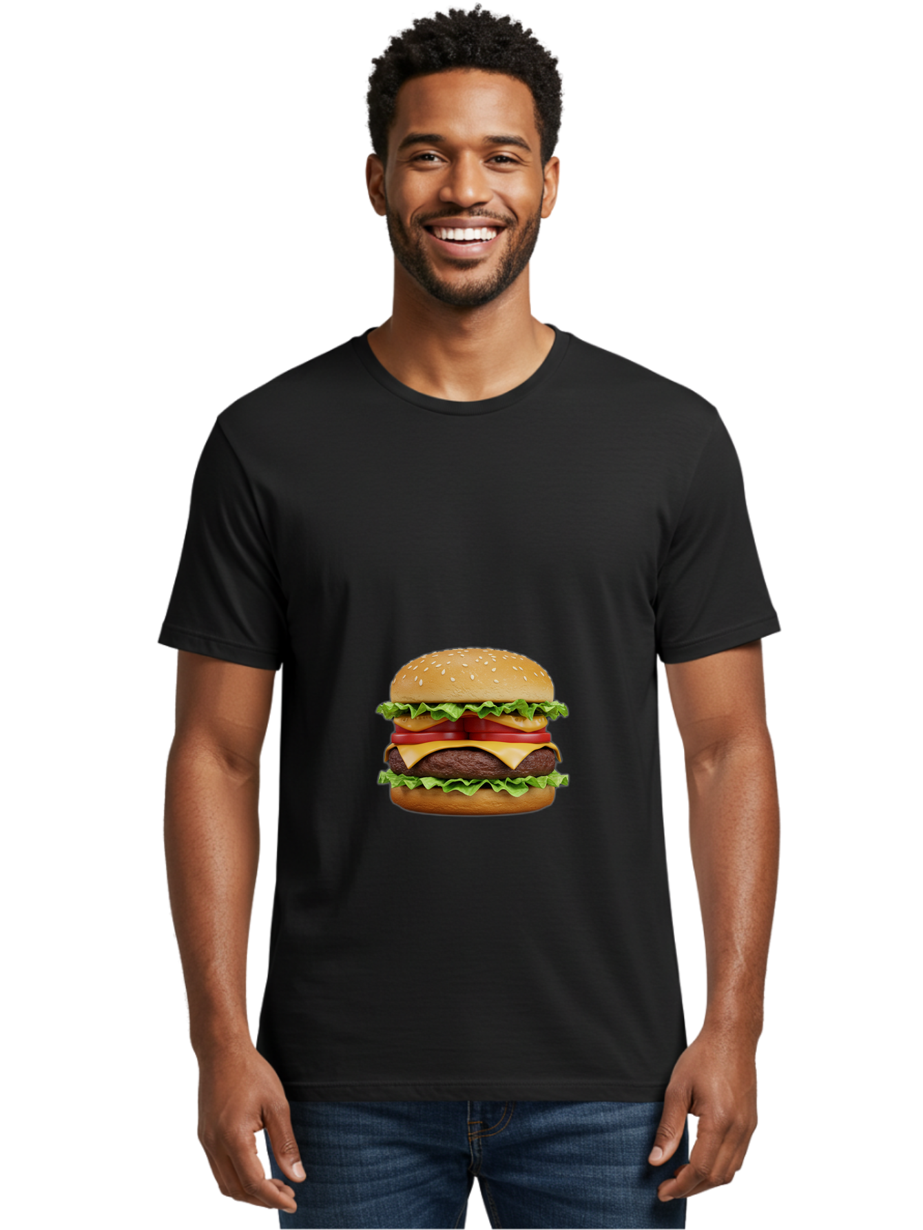 Double-Cheeseburger-2 Men'S Graphic Tee, 100% Cotton, Comfortable Casual Summer Wear, Machine Washable, Vintage Camera, Old Camera, Antique Camera, Black Camera, Classic Photography, Photography Equipment, Nostalgic Device, Film Camera, Bao370