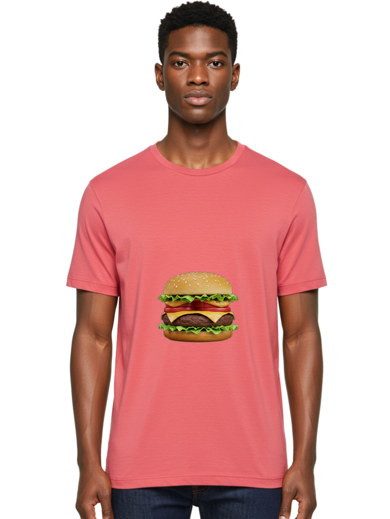 Double-Cheeseburger-2 Men'S Graphic Tee, 100% Cotton, Comfortable Casual Summer Wear, Machine Washable, Vintage Camera, Old Camera, Antique Camera, Black Camera, Classic Photography, Photography Equipment, Nostalgic Device, Film Camera, Bao370