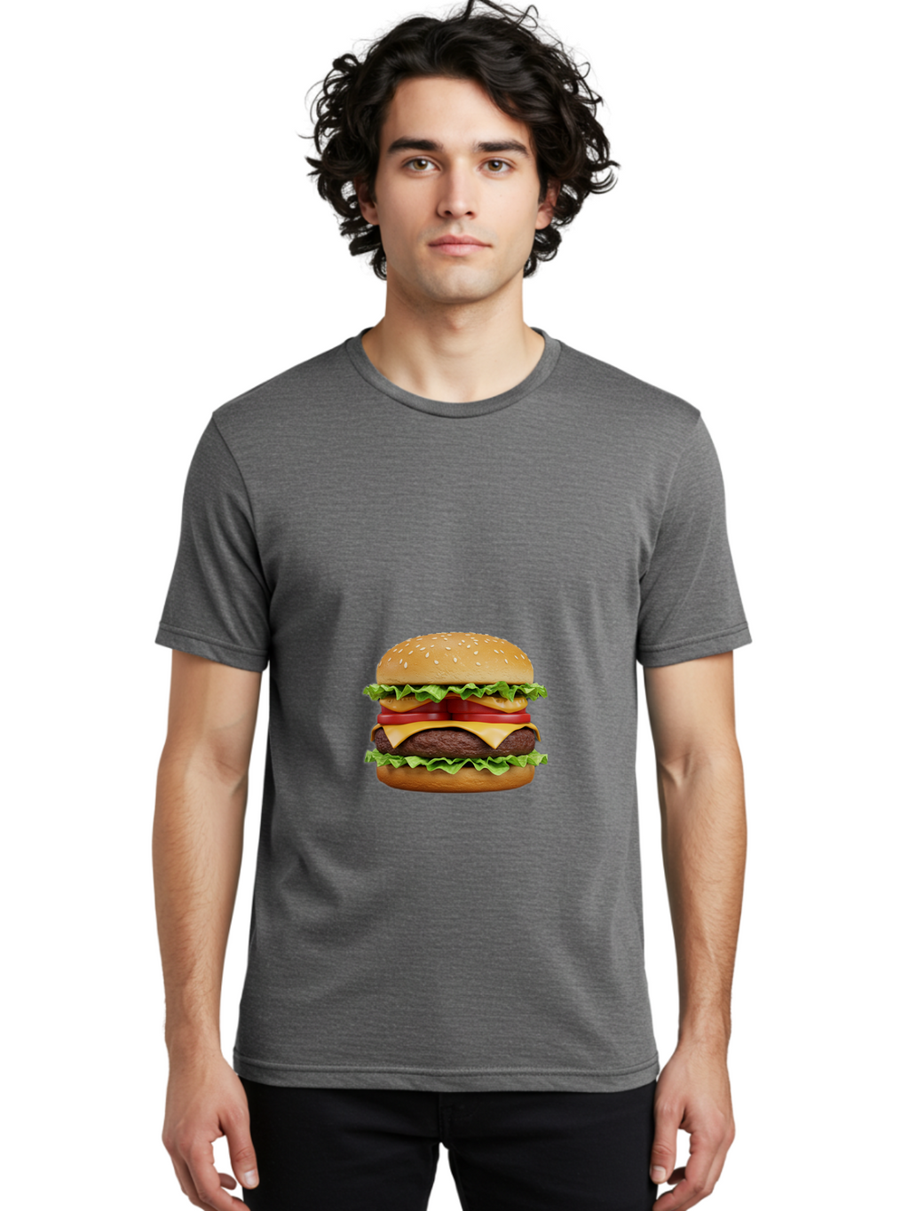 Double-Cheeseburger-2 Men'S Graphic Tee, 100% Cotton, Comfortable Casual Summer Wear, Machine Washable, Vintage Camera, Old Camera, Antique Camera, Black Camera, Classic Photography, Photography Equipment, Nostalgic Device, Film Camera, Bao370
