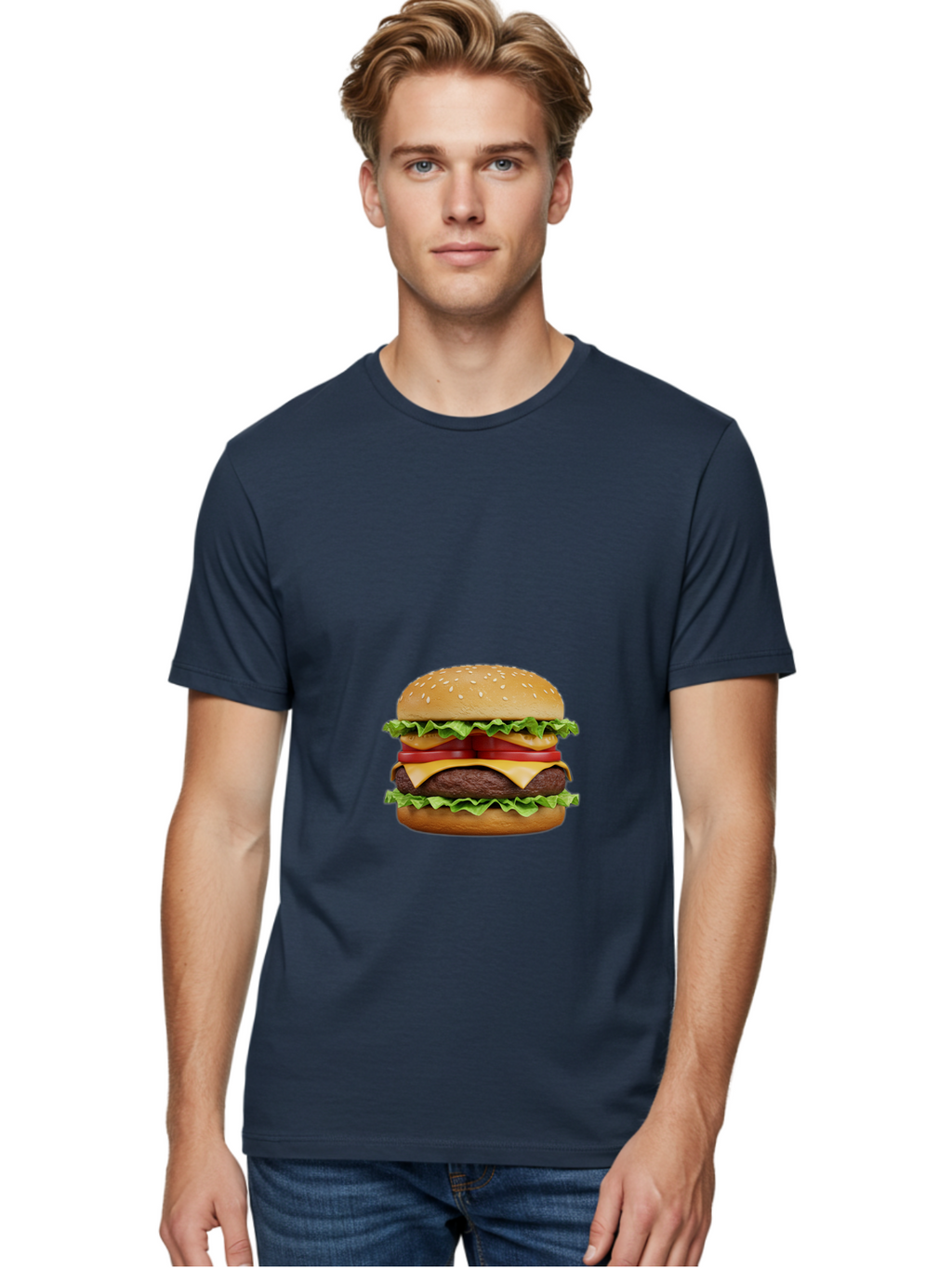 Double-Cheeseburger-2 Men'S Graphic Tee, 100% Cotton, Comfortable Casual Summer Wear, Machine Washable, Vintage Camera, Old Camera, Antique Camera, Black Camera, Classic Photography, Photography Equipment, Nostalgic Device, Film Camera, Bao370