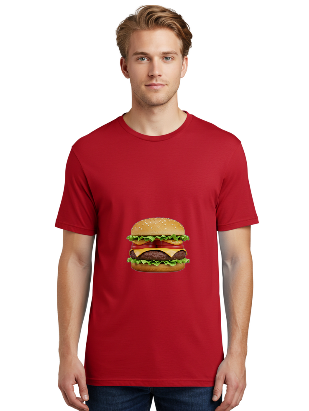 Double-Cheeseburger-2 Men'S Graphic Tee, 100% Cotton, Comfortable Casual Summer Wear, Machine Washable, Vintage Camera, Old Camera, Antique Camera, Black Camera, Classic Photography, Photography Equipment, Nostalgic Device, Film Camera, Bao370