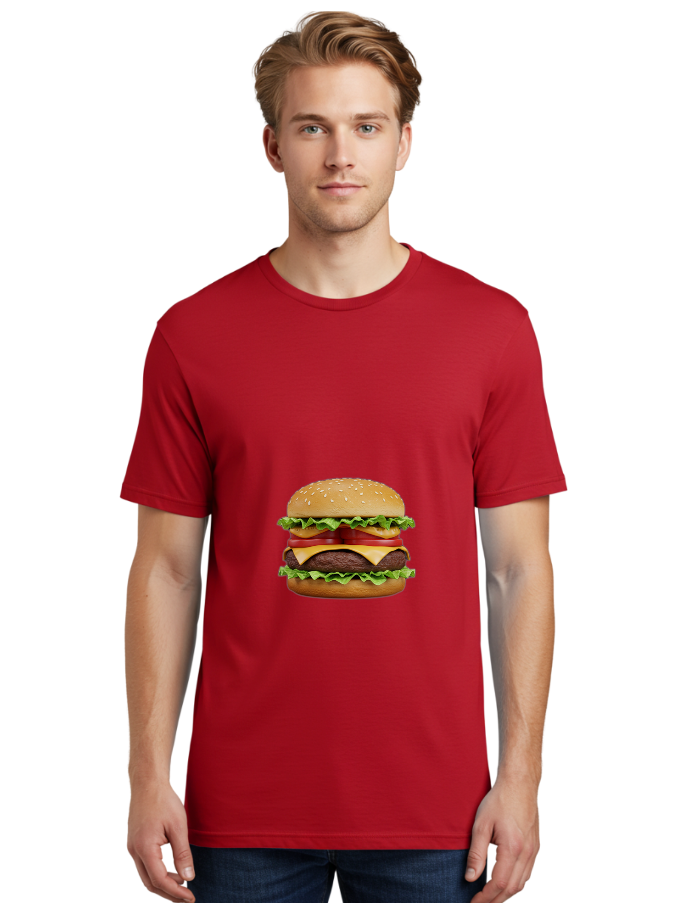 Double-Cheeseburger-2 Men'S Graphic Tee, 100% Cotton, Comfortable Casual Summer Wear, Machine Washable, Vintage Camera, Old Camera, Antique Camera, Black Camera, Classic Photography, Photography Equipment, Nostalgic Device, Film Camera, Bao370