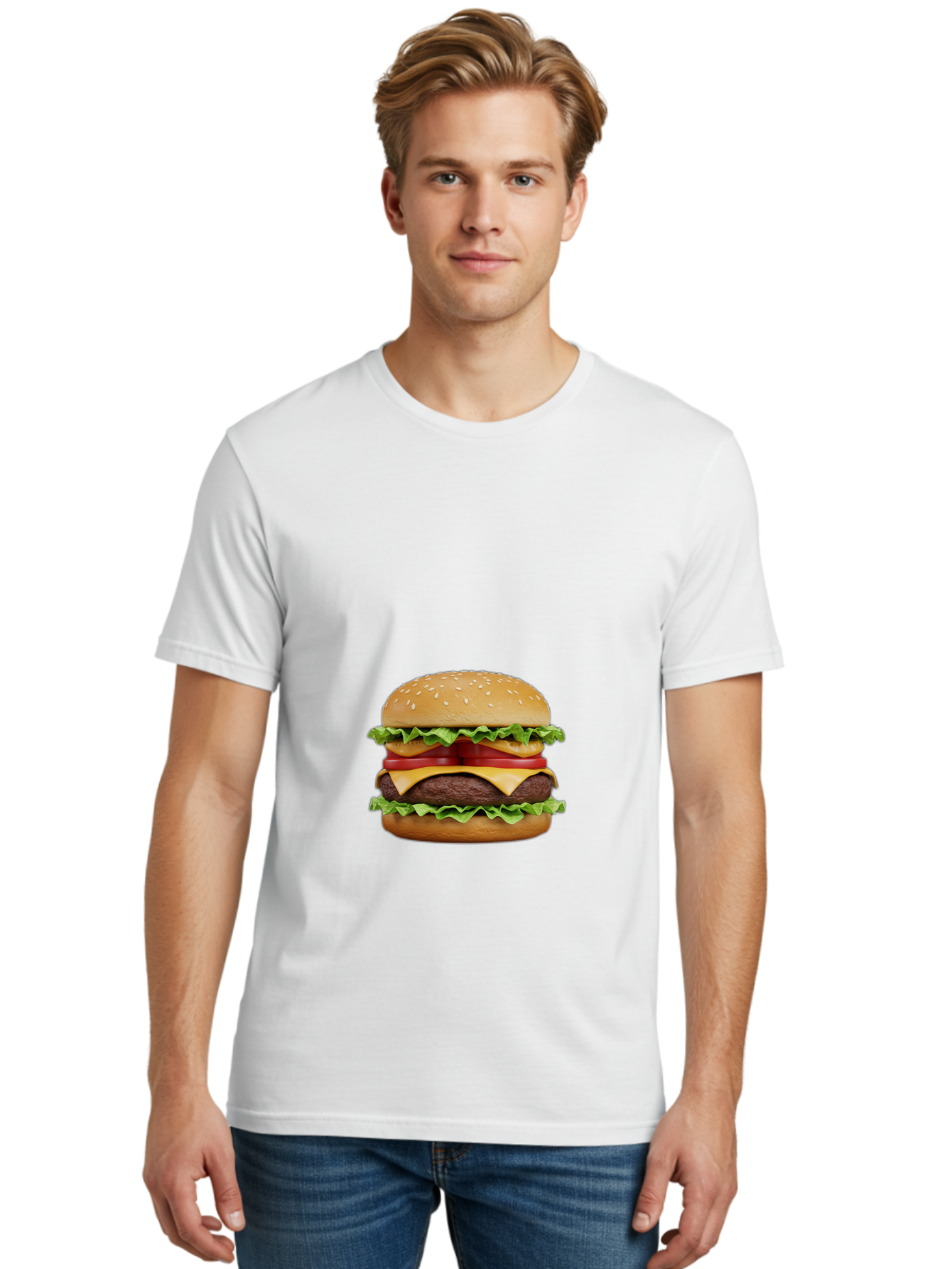 Double-Cheeseburger-2 Men'S Graphic Tee, 100% Cotton, Comfortable Casual Summer Wear, Machine Washable, Vintage Camera, Old Camera, Antique Camera, Black Camera, Classic Photography, Photography Equipment, Nostalgic Device, Film Camera, Bao370