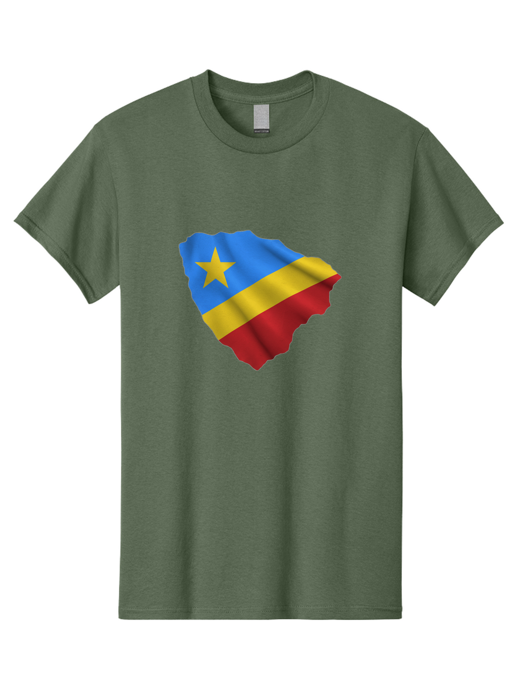 Drc-Map-With-Flag Men'S Graphic Tee, 100% Cotton, Comfortable Casual Summer Wear, Machine Washable, Vintage Camera, Old Camera, Antique Camera, Black Camera, Classic Photography, Photography Equipment, Nostalgic Device, Film Camera, Camera Art Bao374