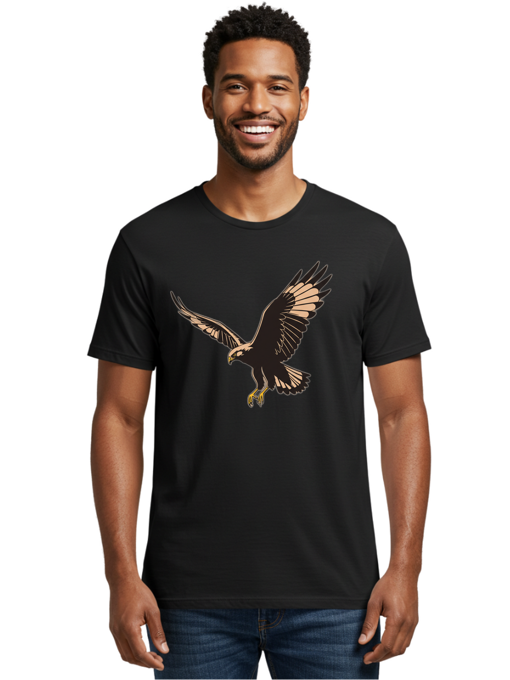 Eagle-In-Flight Men'S Graphic Tee, 100% Cotton, Comfortable Casual Summer Wear, Machine Washable, Vintage Camera, Old Camera, Antique Camera, Black Camera, Classic Photography, Photography Equipment, Nostalgic Device, Film Camera, Camera Art Bao377