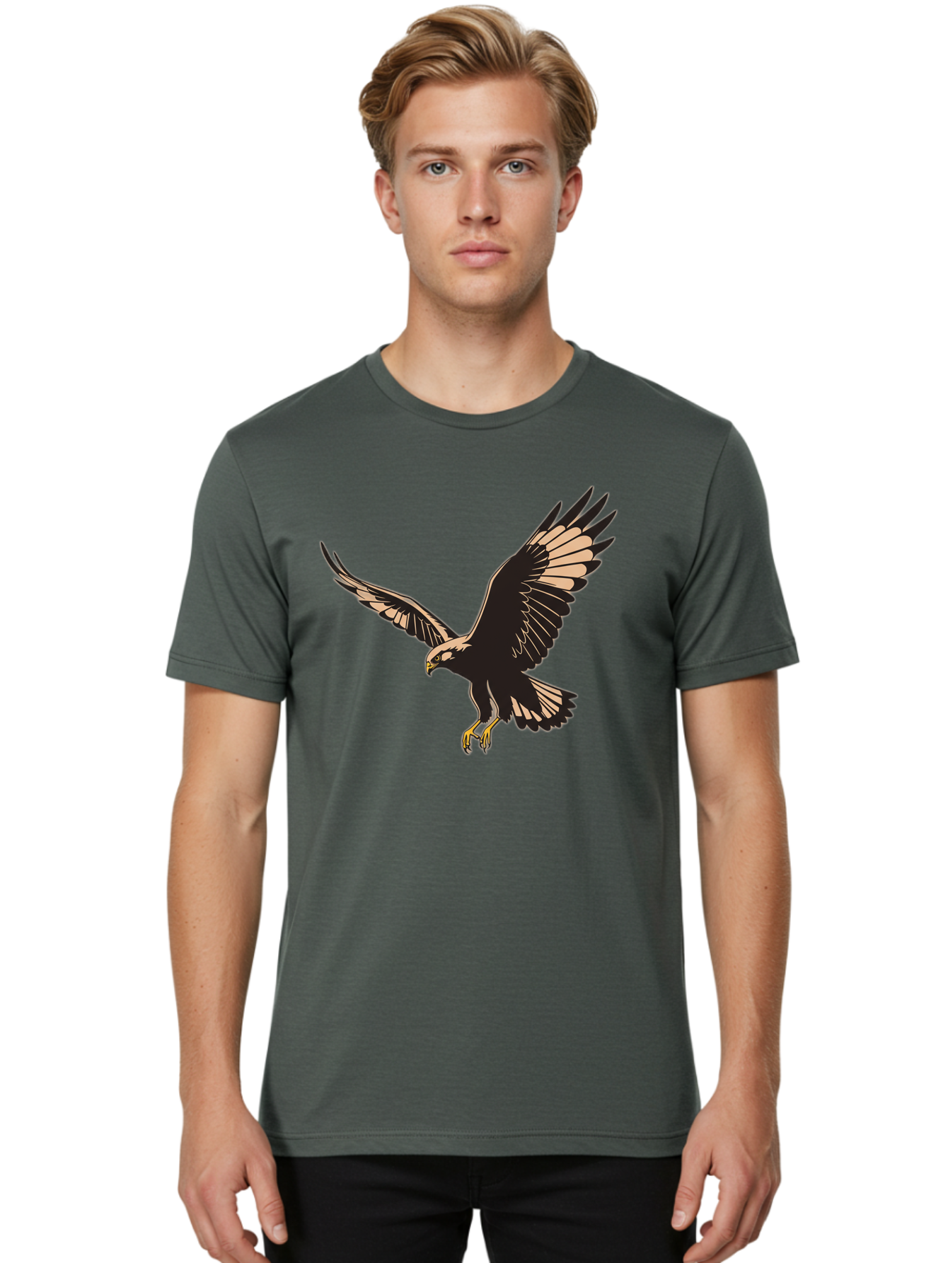 Eagle-In-Flight Men'S Graphic Tee, 100% Cotton, Comfortable Casual Summer Wear, Machine Washable, Vintage Camera, Old Camera, Antique Camera, Black Camera, Classic Photography, Photography Equipment, Nostalgic Device, Film Camera, Camera Art Bao377