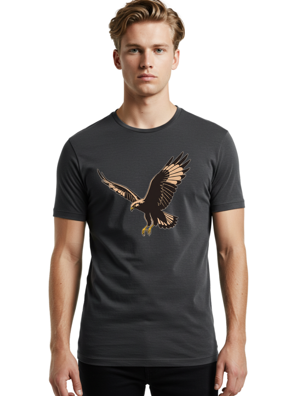 Eagle-In-Flight Men'S Graphic Tee, 100% Cotton, Comfortable Casual Summer Wear, Machine Washable, Vintage Camera, Old Camera, Antique Camera, Black Camera, Classic Photography, Photography Equipment, Nostalgic Device, Film Camera, Camera Art Bao377