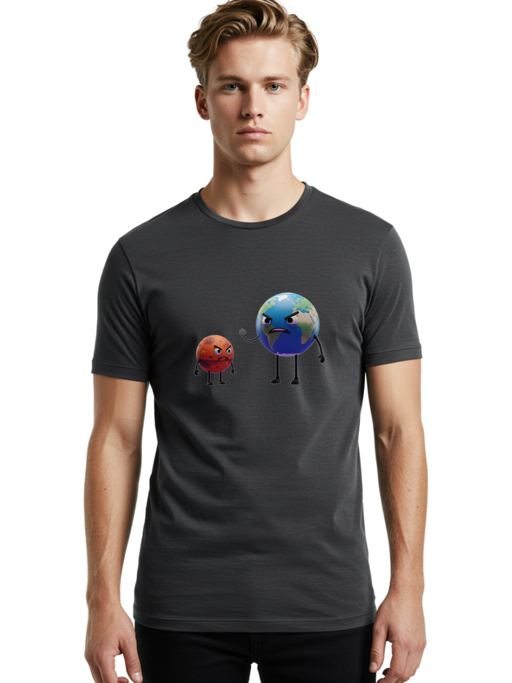 Earth-And-Mars Men'S Graphic Tee, 100% Cotton, Comfortable Casual Summer Wear, Machine Washable, Vintage Camera, Old Camera, Antique Camera, Black Camera, Classic Photography, Photography Equipment, Nostalgic Device, Film Camera, Camera Art Bao380