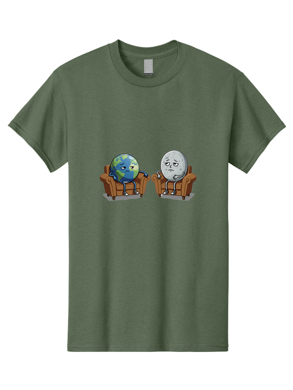 Earth-And-Moon-On-Couch Men'S Graphic Tee, 100% Cotton, Comfortable Casual Summer Wear, Machine Washable, Vintage Camera, Old Camera, Antique Camera, Black Camera, Classic Photography, Photography Equipment, Nostalgic Device, Film Camera, Bao381